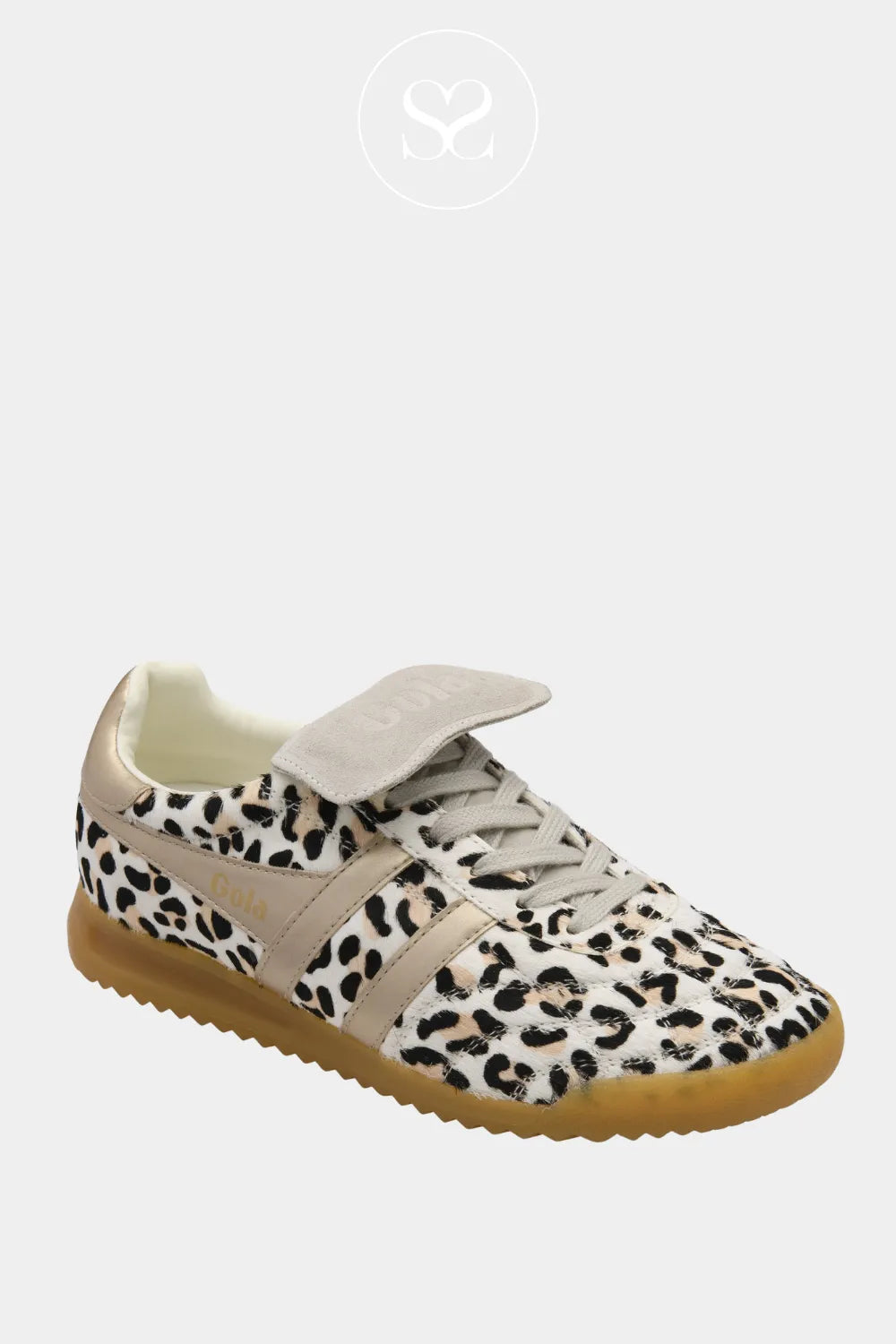 GOLA Leopard Print Retro Trainers - Stadium '86 Sahara