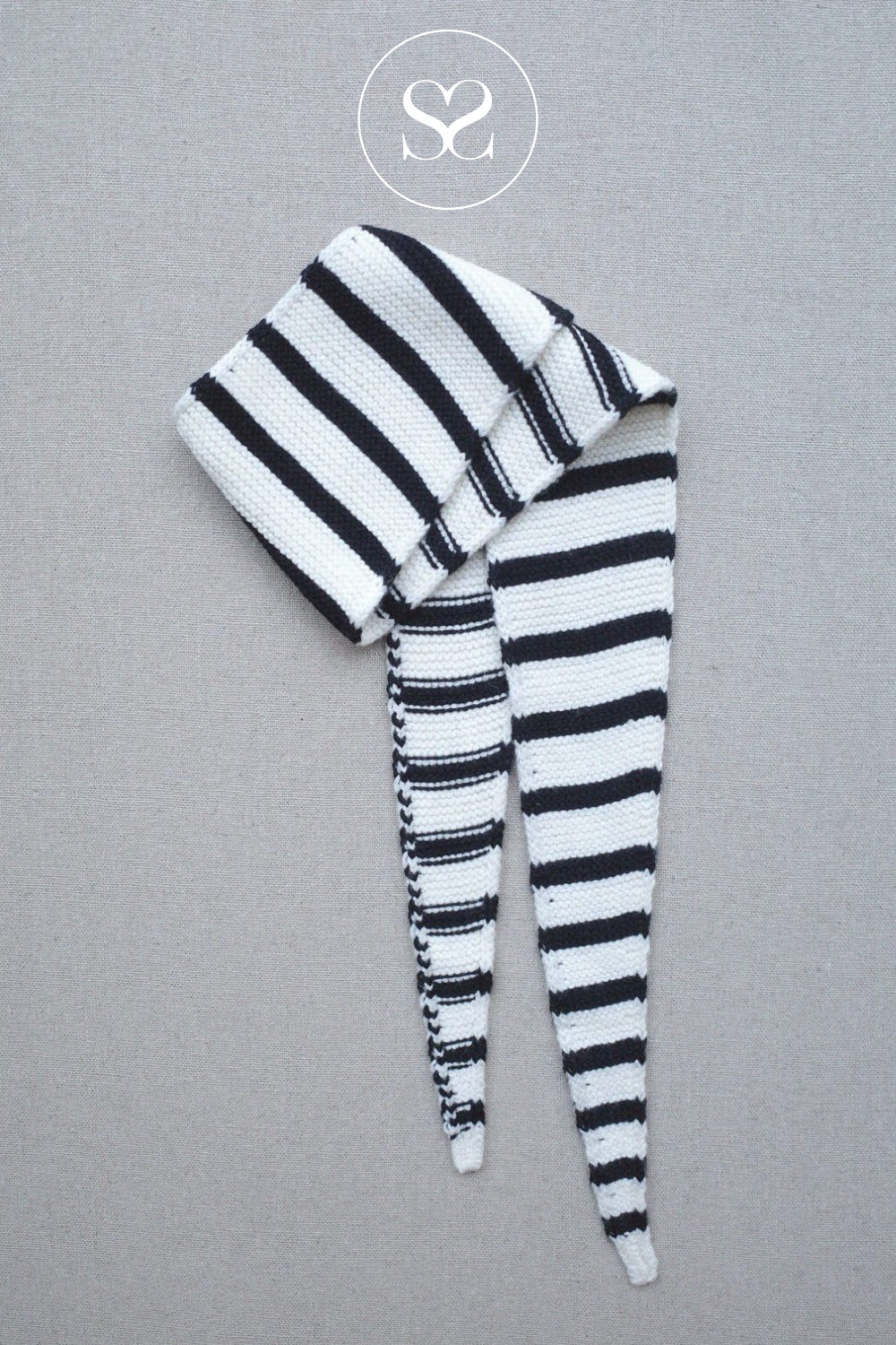 BOII Off White/Black Neck Scarf - Bisse