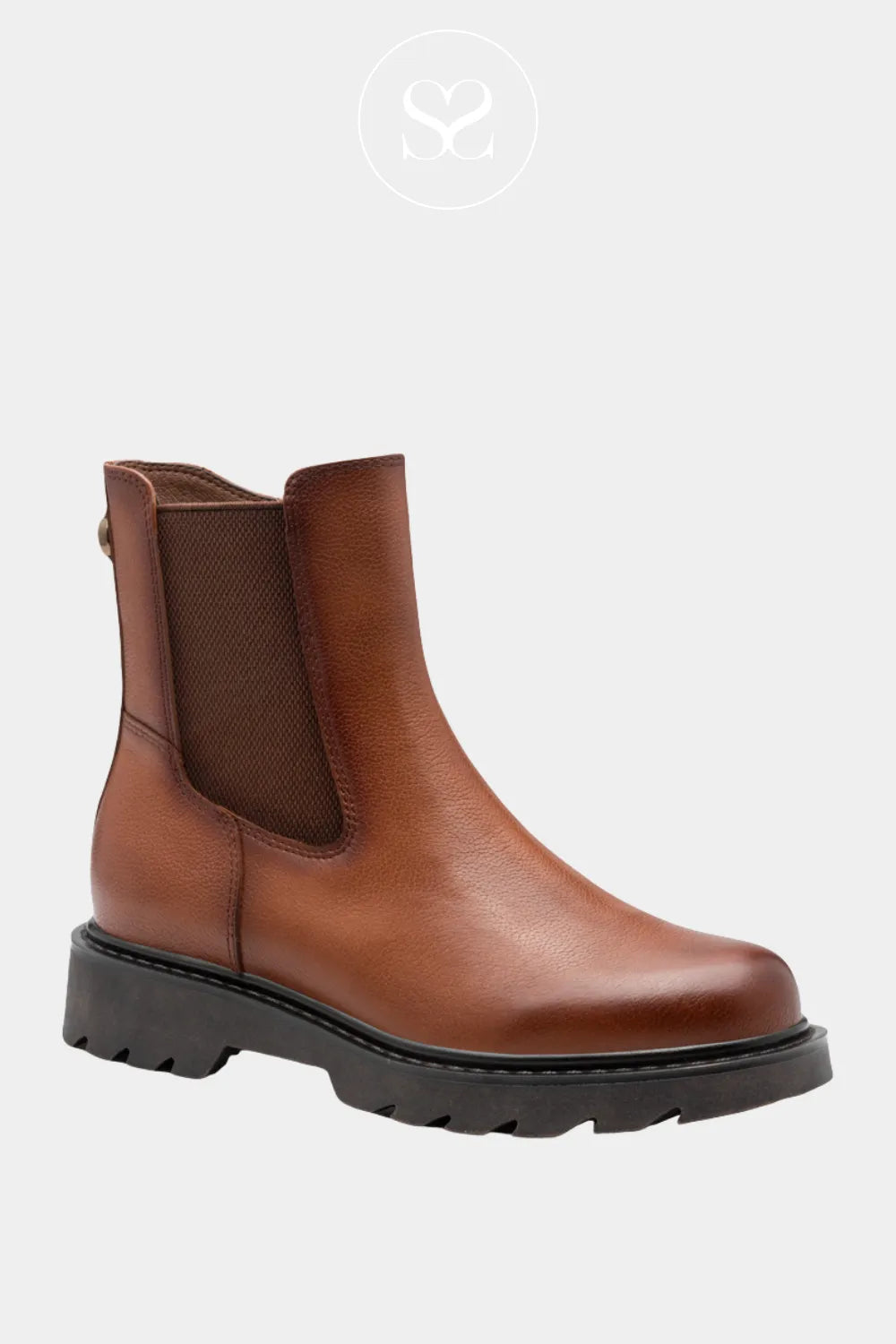 TAMARIS TAN CHUNKY CHELSEA BOOTS FOR WOMEN IRELAND