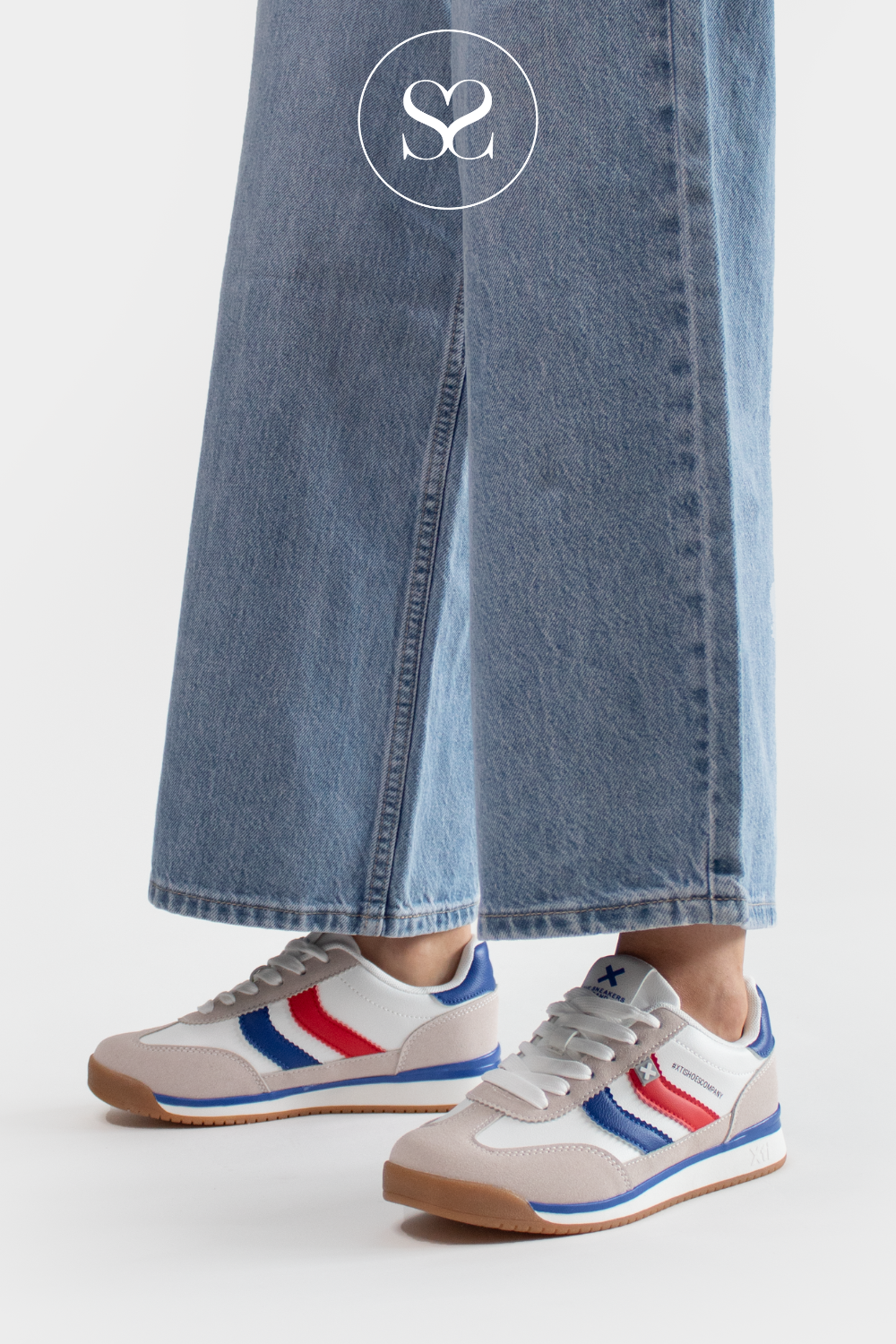 XTI WHITE SPORTY RETRO TRAINERS - 144587