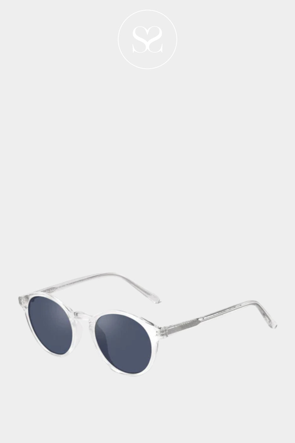 Eco Shades Clear Rounded Sunglasses - Zannon