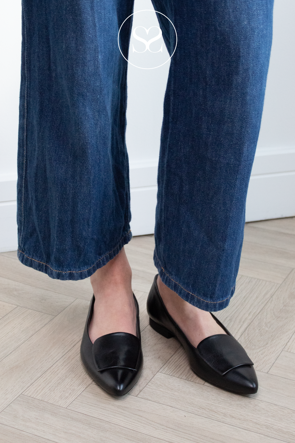 PAUL GREEN 3792 BLACK LEATHER FLATS SHOES | PAUL GREEN SHOES  display picture 3