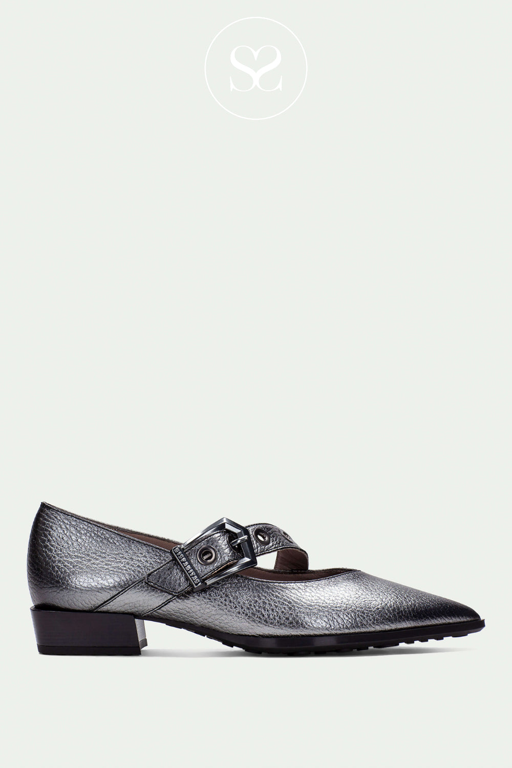 HISPANITAS PEWTER SHOE WITH BUCKLED CROSS-STRAP FOR WOMEN HI254262