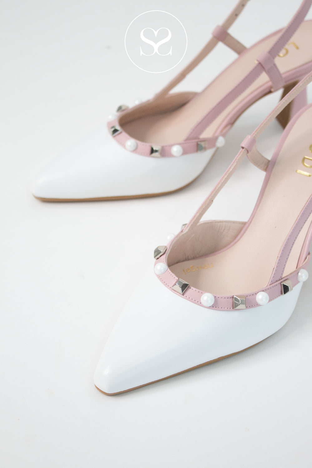 Lodi White and Pink Slingback With Gel Cushioned Sole-Ireland