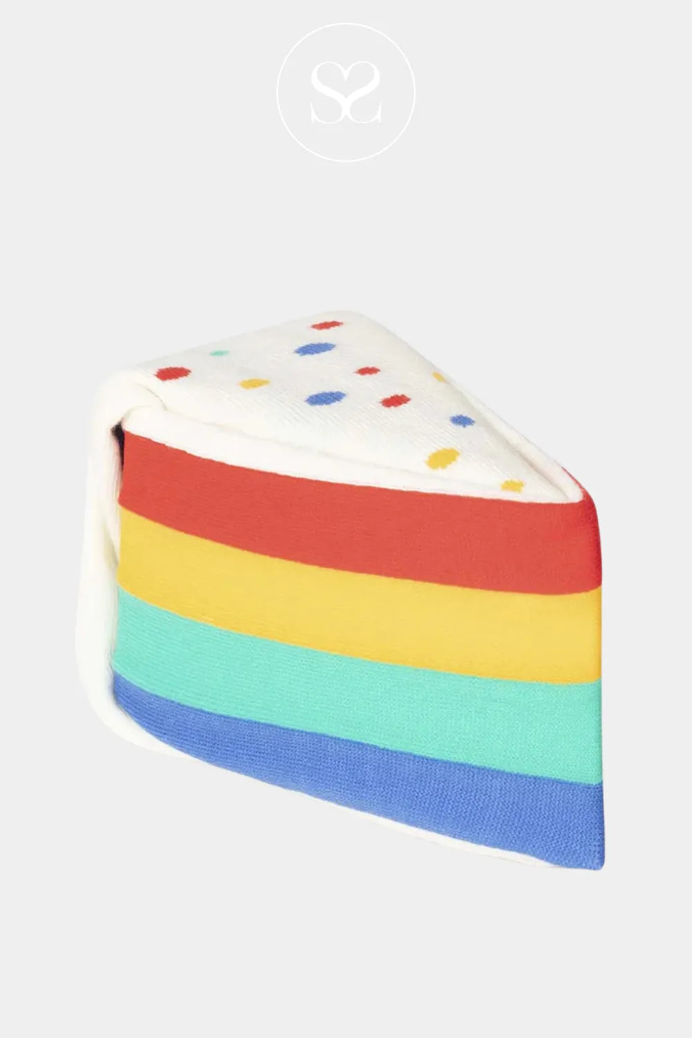 EAT MY SOCKS RAINBOW CAKE SOCKS