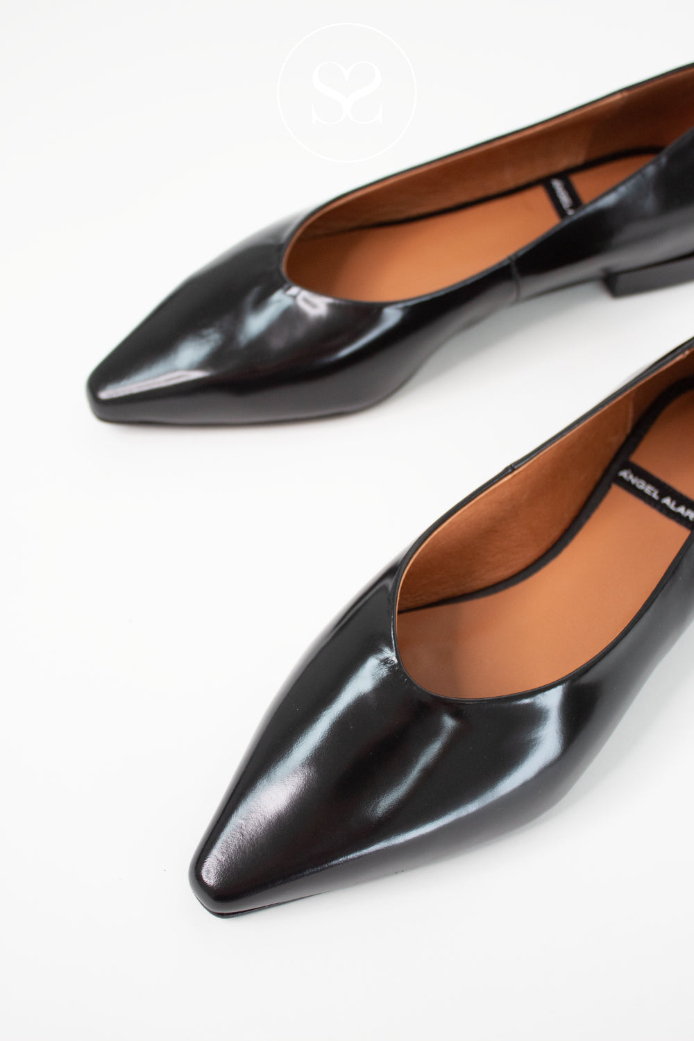 WOMENS BLACK LEATHER FLATS SHOES IRELAND