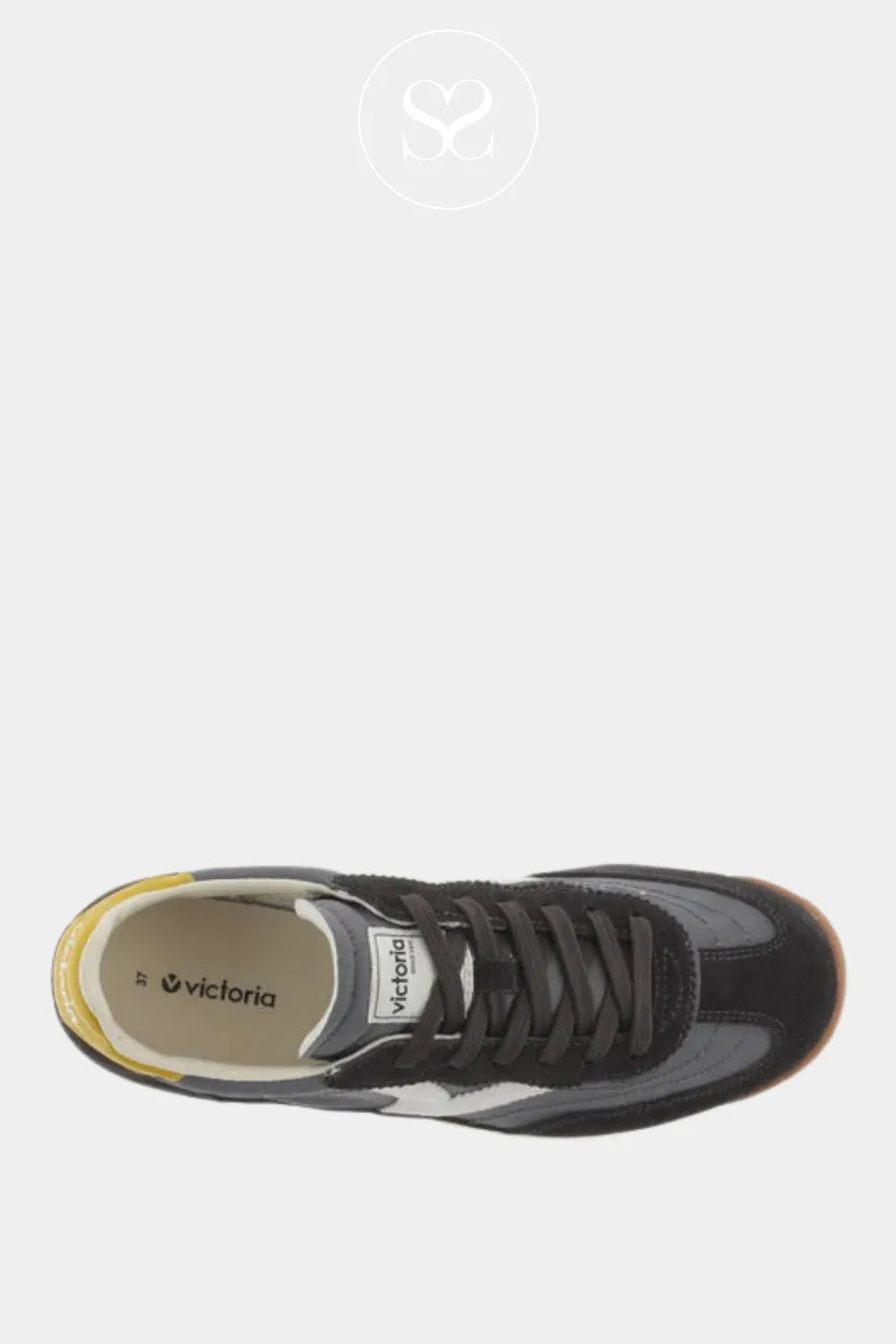 VICTORIA PEWTER TRAINERS FOR WOMEN 1158100 WITH VICTORIA LOGO LABEL ON SHOE TONGUE AND REMOVALE INSOLE FOR A PERSONAL FIT