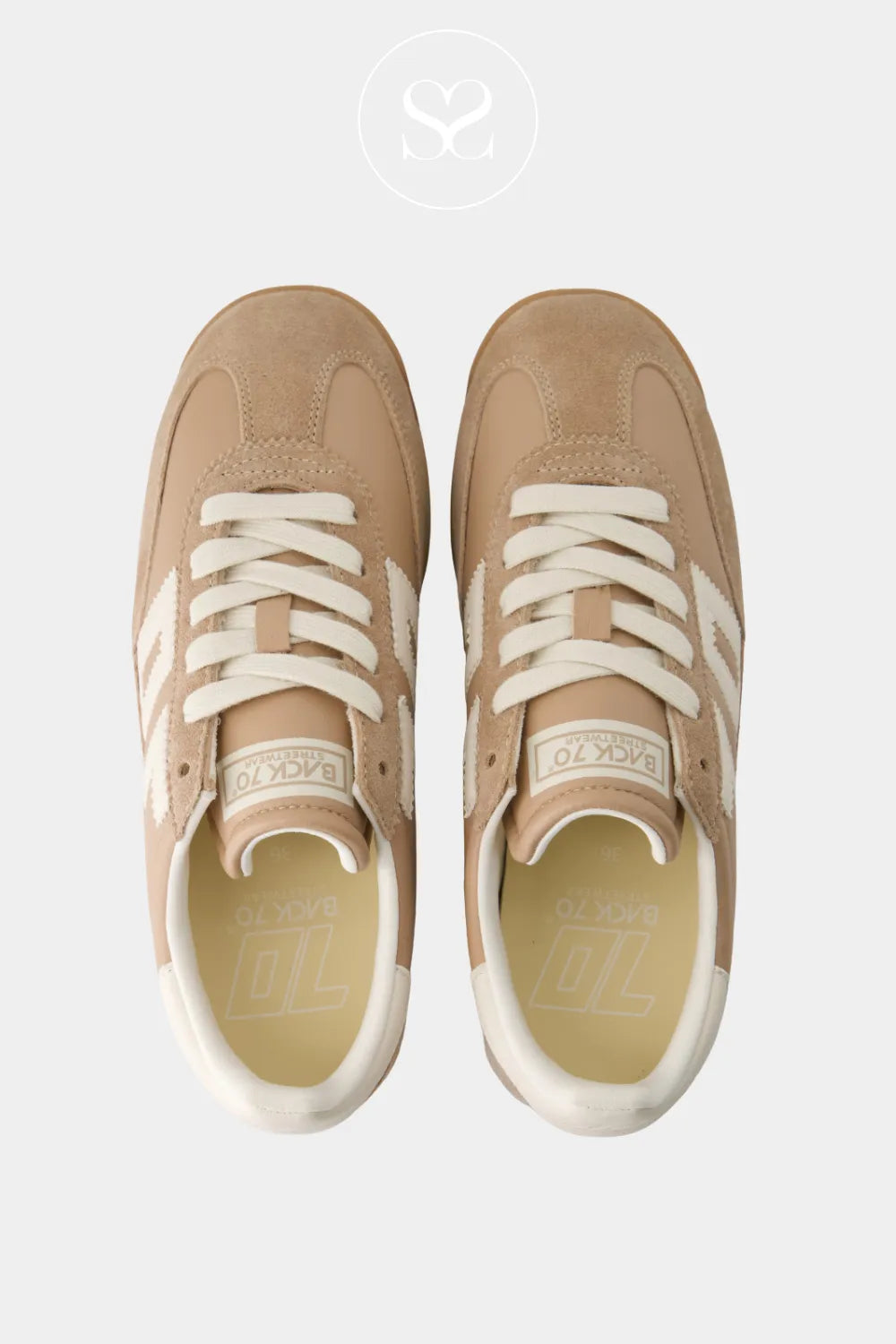 BACK70 Taupe Retro Trainers - Jogger Lightweight and comfortable for all-day wear