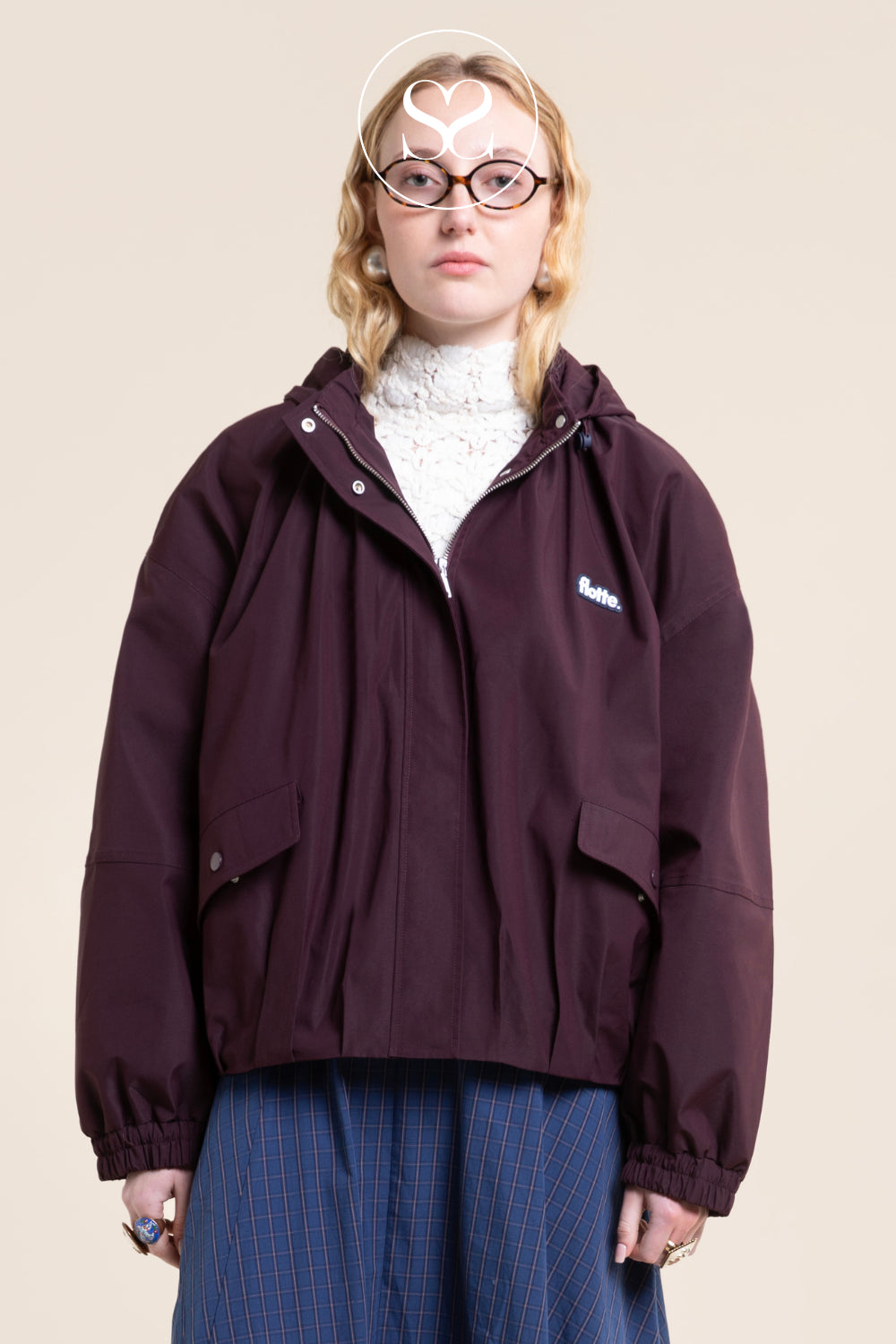 Flotte Burgundy Waterproof Hooded Jacket - Garance