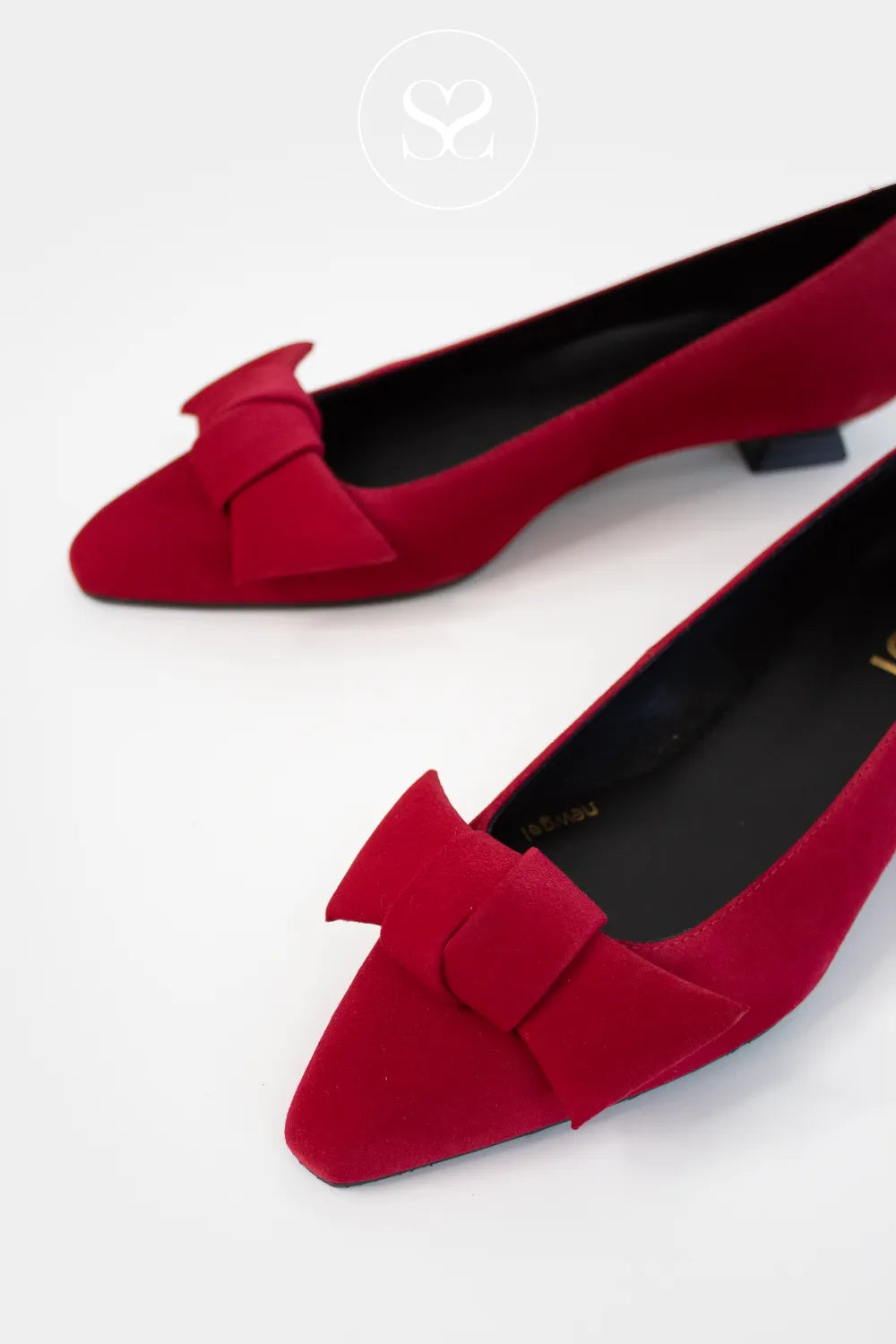 LODI RED SUEDE POINTED PUMPS SHOES - BED5527