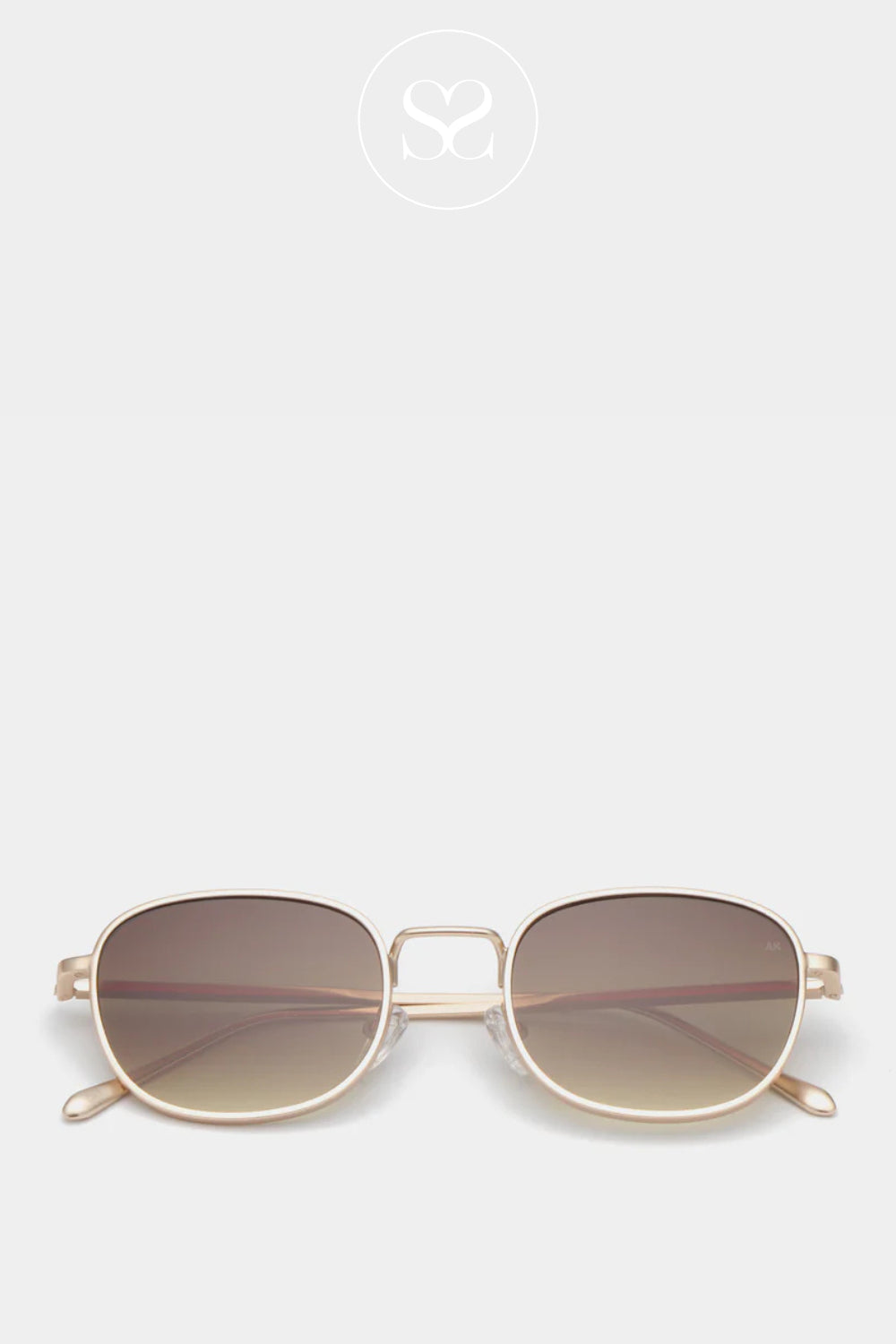 A.KJAERBEDE Matte Gold Eco-Friendly Sunglasses Made From Recyled Materials