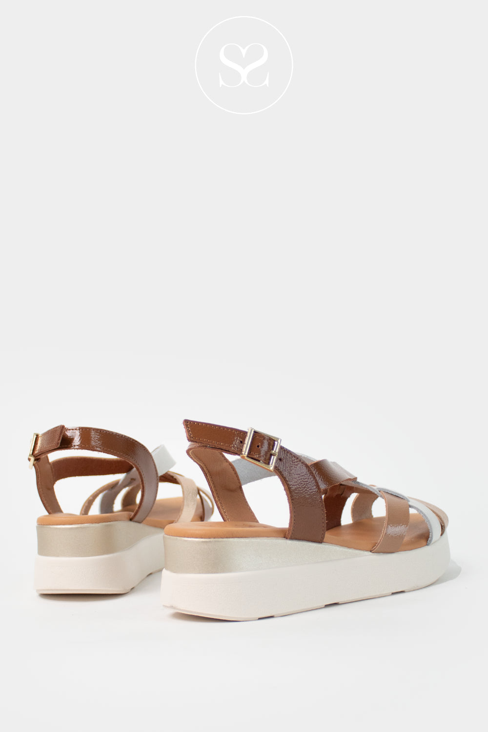 Oh My Sandals Tan Wedge Sandals 5960
