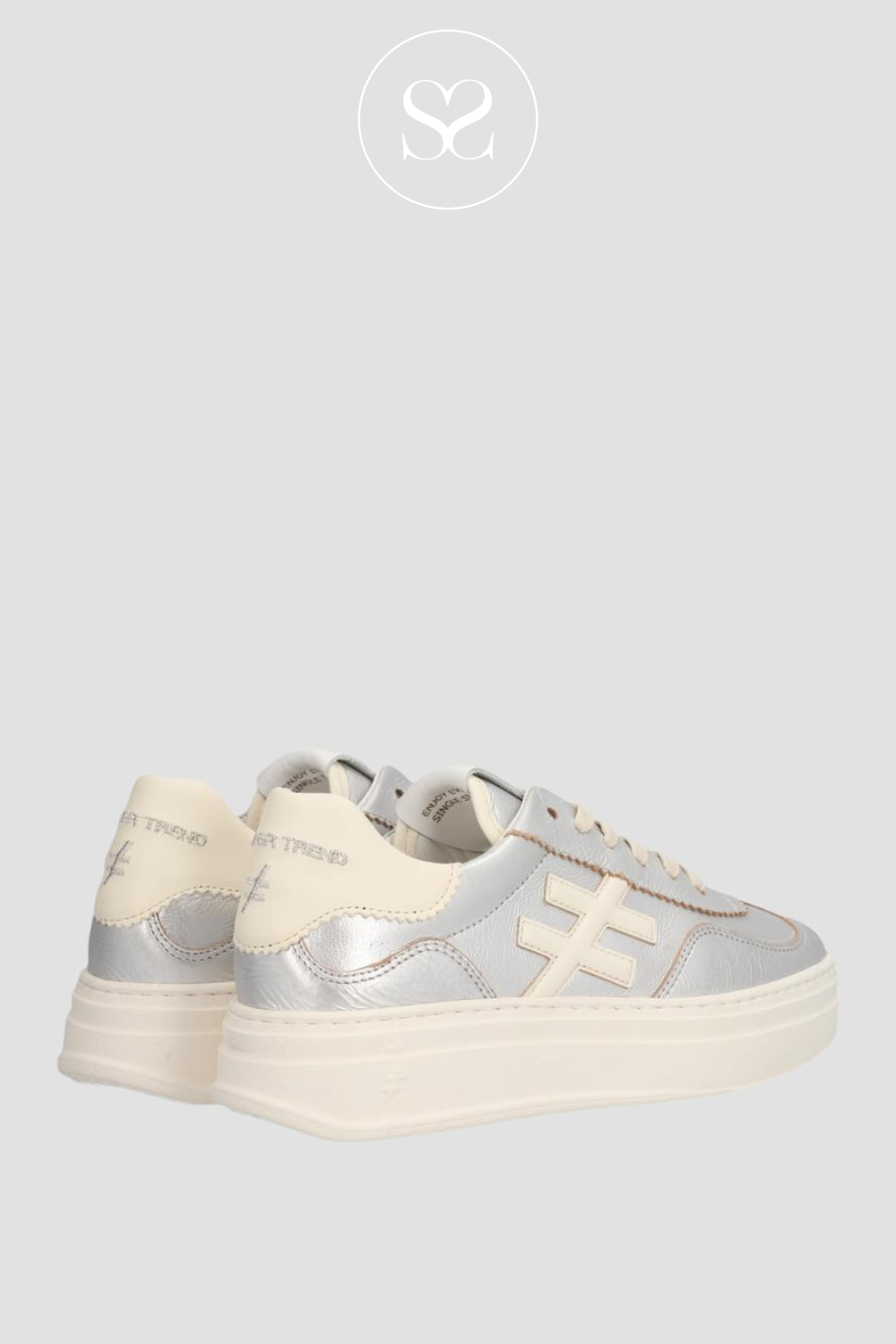 ANOTHER TREND SILVER METALIC TRAINERS ONLINE IRELAND