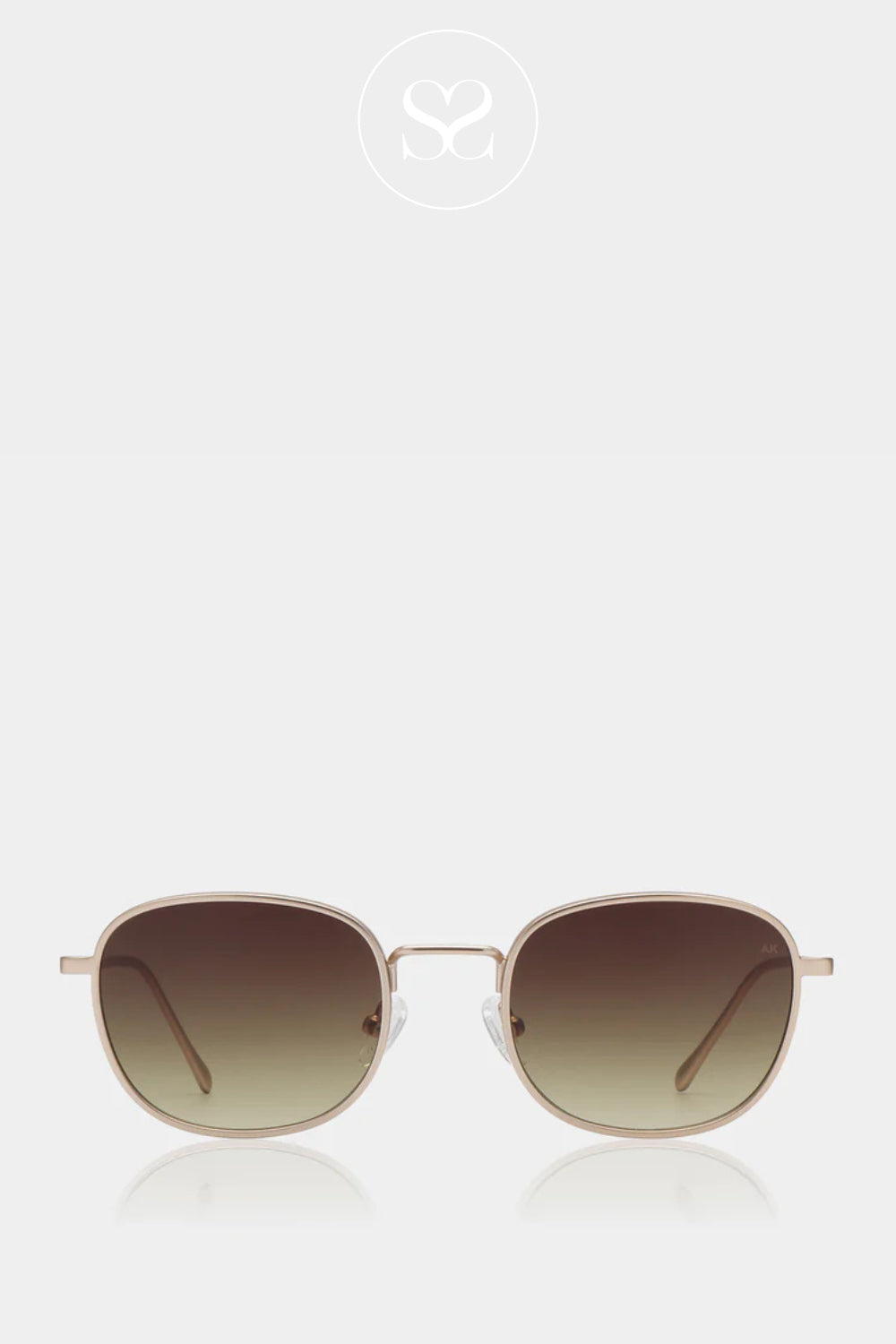 A.KJAERBEDE Matte Gold Sunglasses - Hello