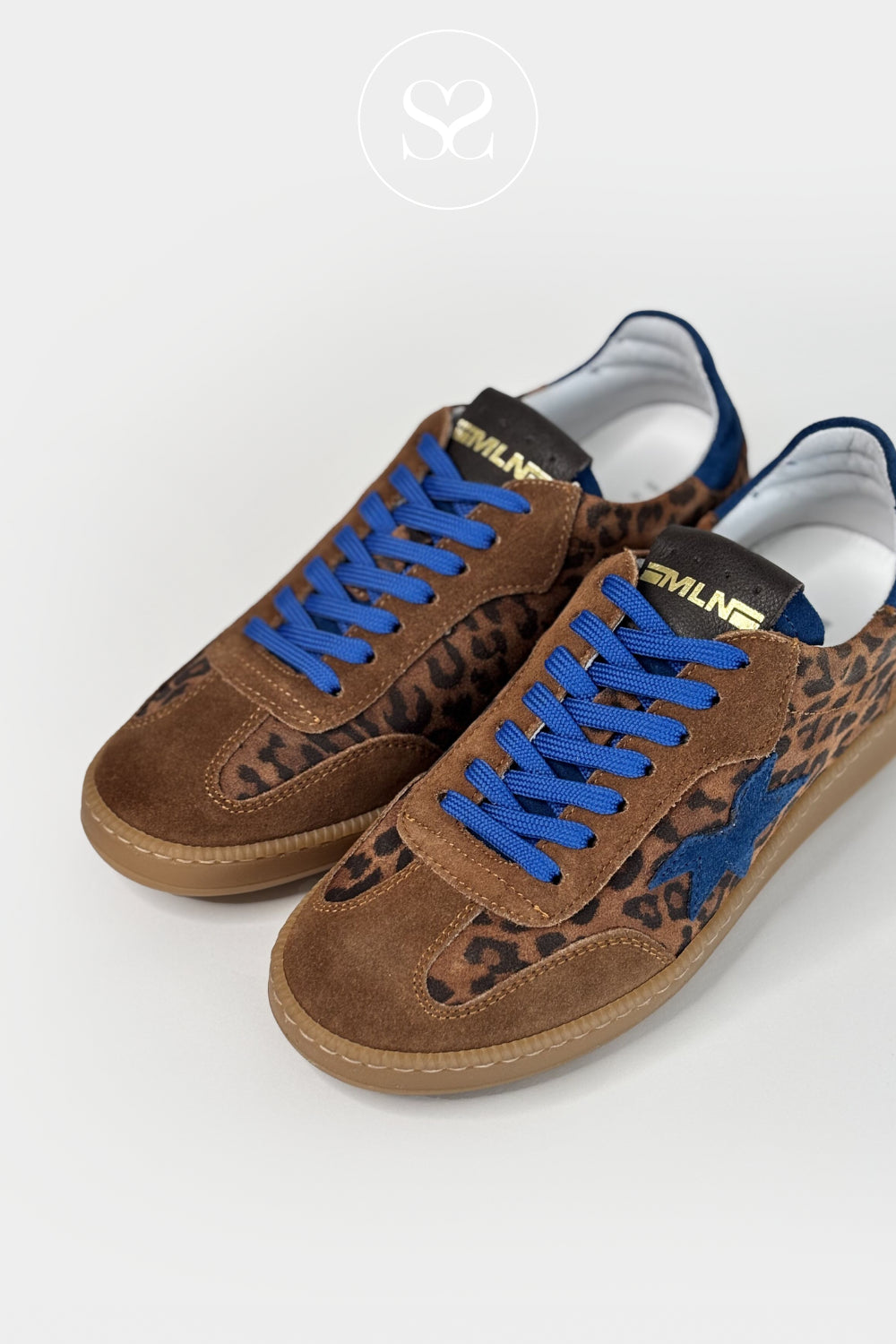 Leopard print and brown trainers for ladies from Meline