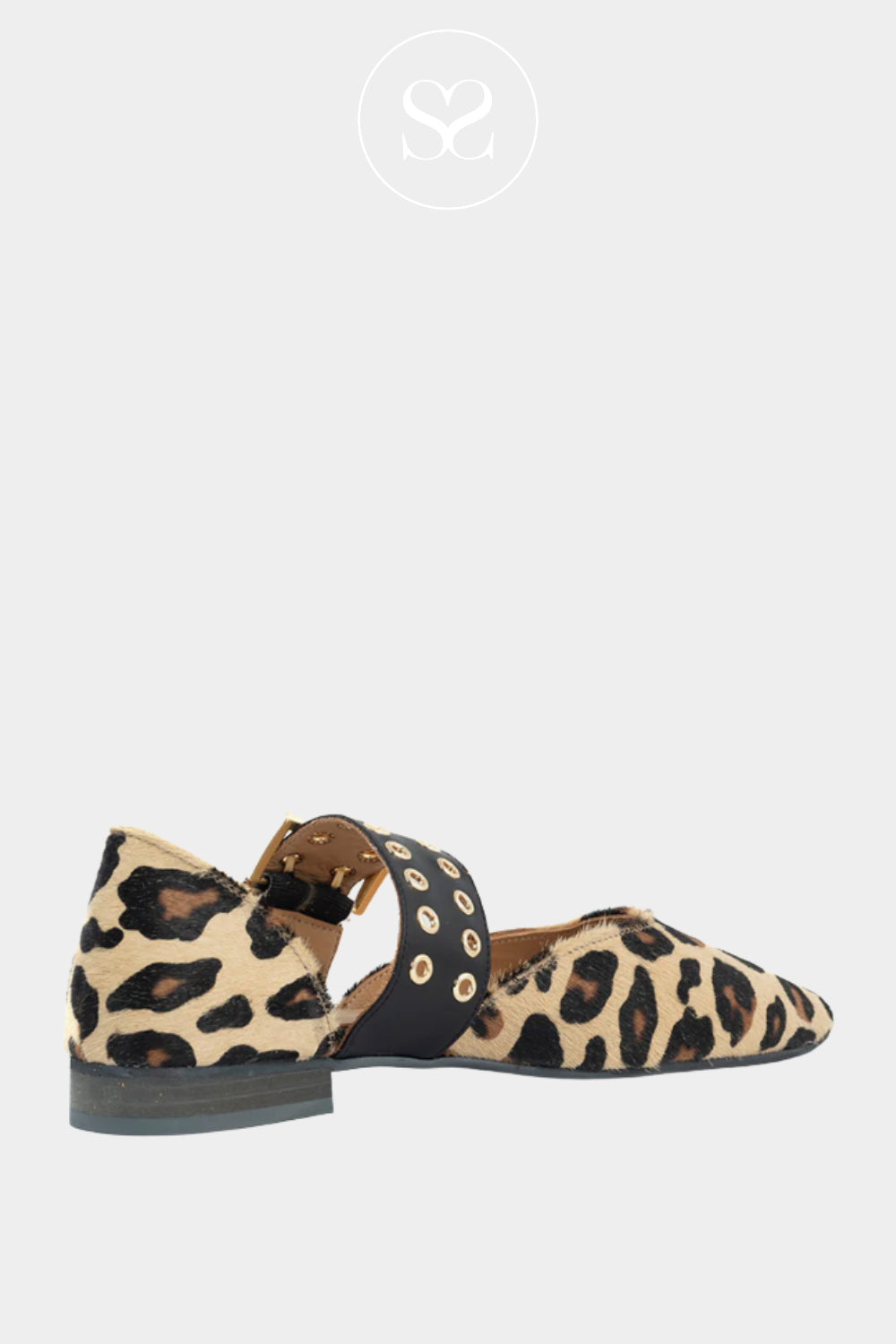 Babouche Leopard Print Mary-Jane Flats - Binny