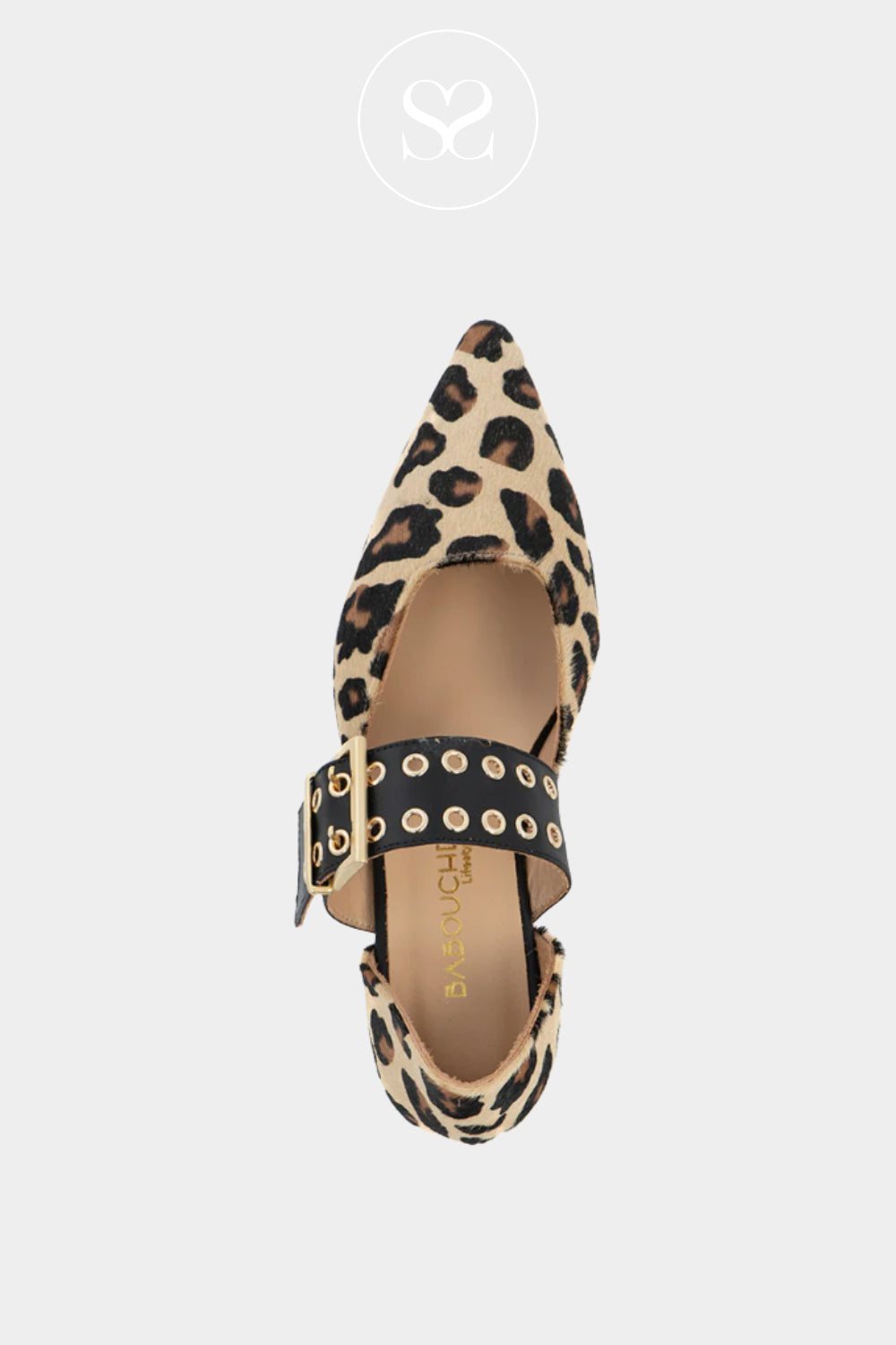 Babouche Leopard Print Mary-Jane Flats - Binny
