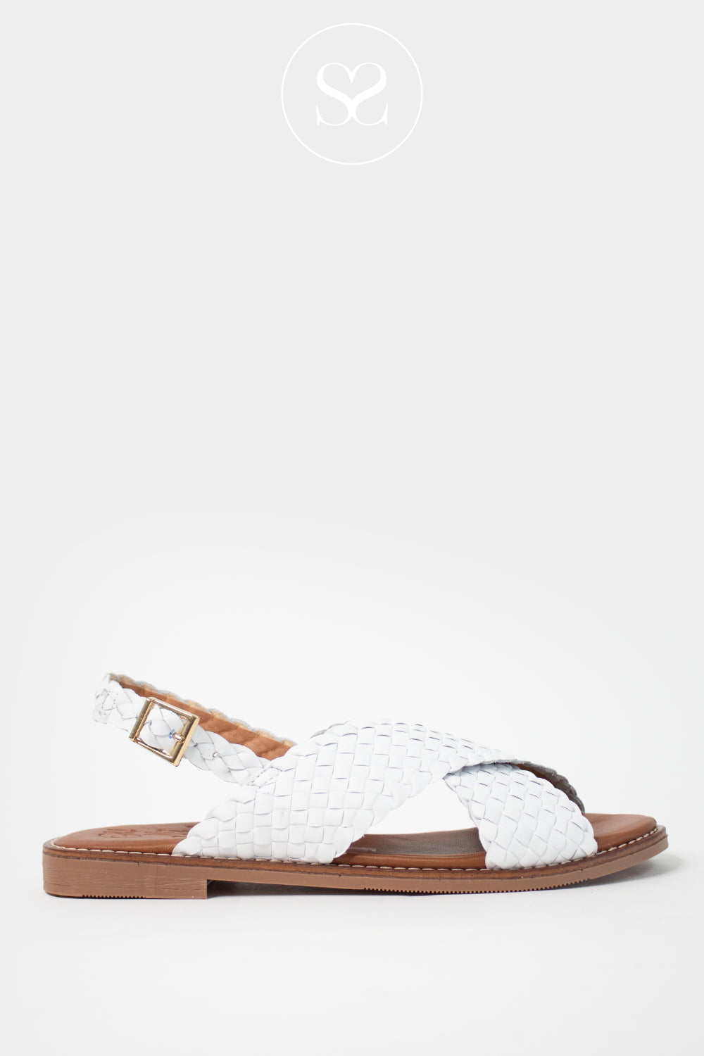 Oh My Sandals White Flat Sandals 5839 - Ireland