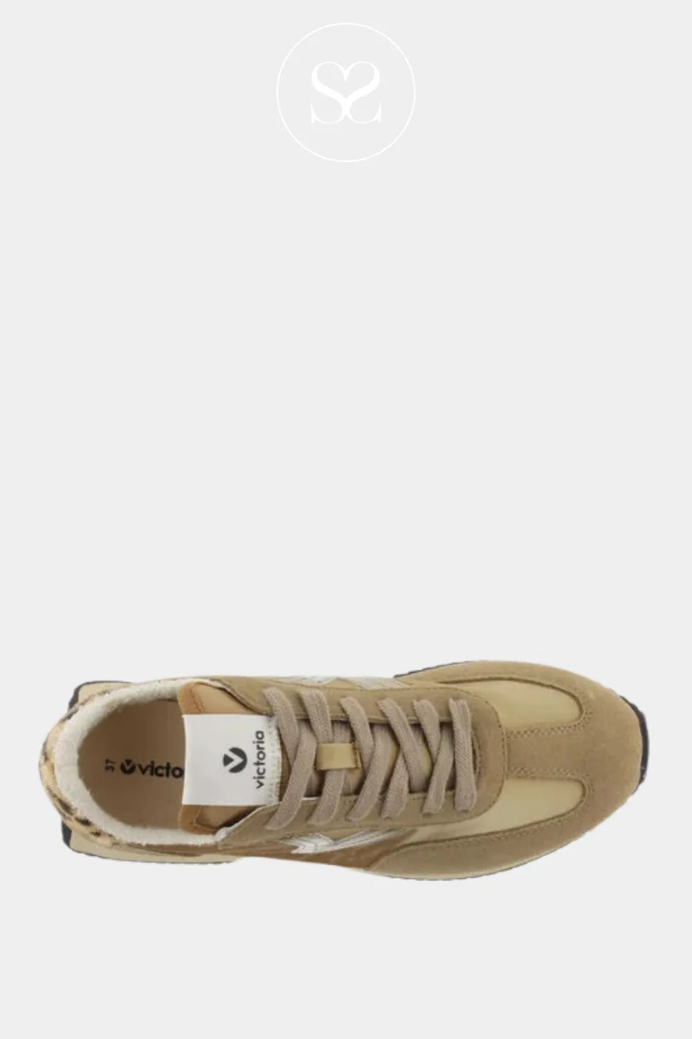 VICTORIA CAMEL LIGHTWEIGHT TRAINERS FOR WOMEN 1134111 SPORTY STYLE CAMEL TRAINERS WITH MATCHING CAMEL COLOUR LACES