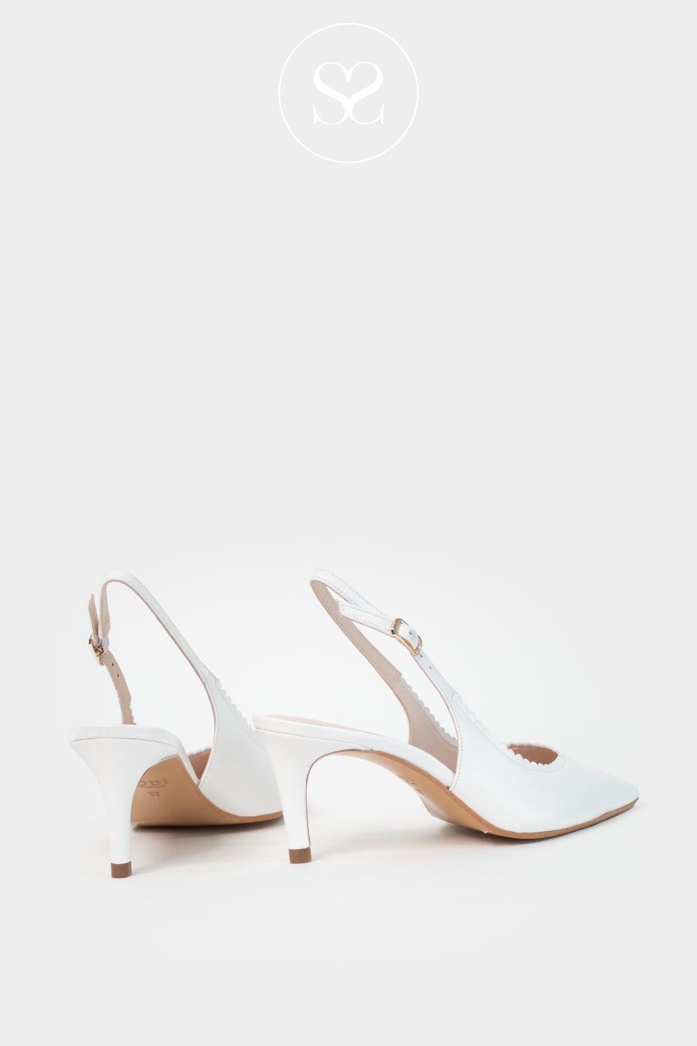 Lodi Pearl White Slingback Heels-Noan