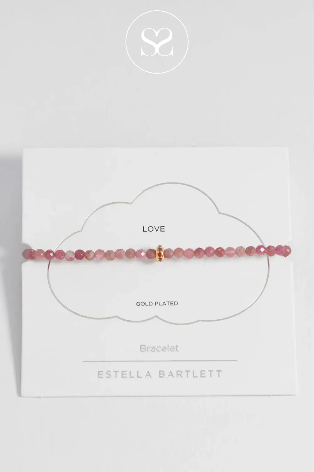 ESTELLA BARTLETT PINK TOURMALINE BEADED BRACELET EBB6881G