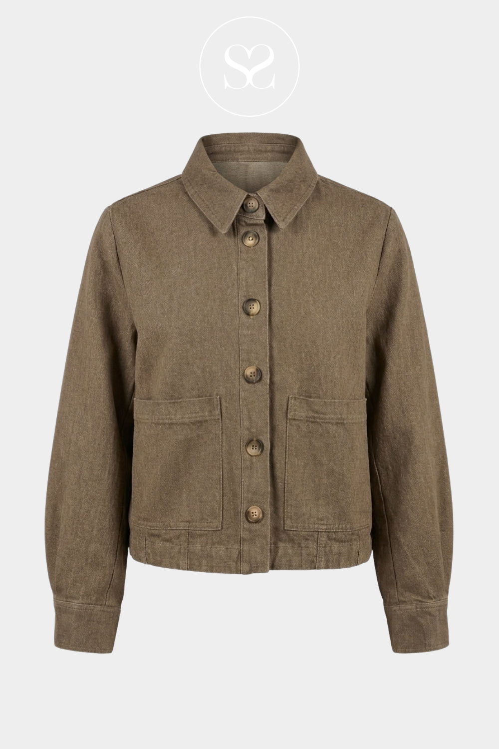 Brown Short Denim Jacket - Marcus