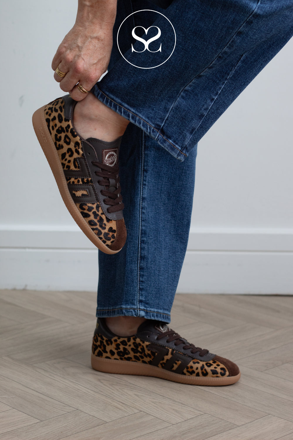 Leopard print retro style trainers from Back 70