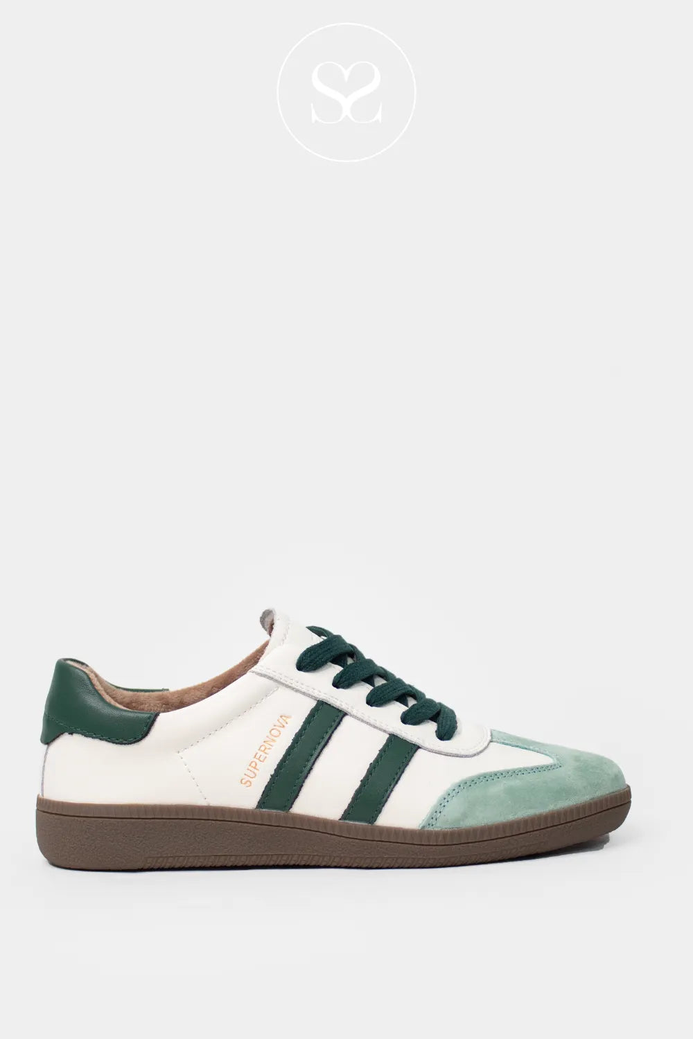 Drilleys White And Green Trainers - Sixty Four Lightweight, low-profile trainers built for daily versatility.