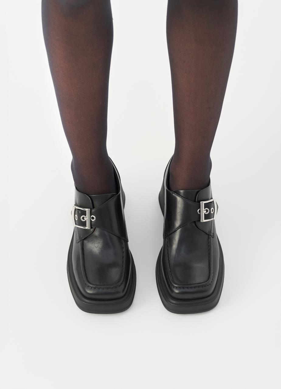 VAGABOND BLACK BLOCK HEEL PLATFORM SHOES - DORAH 6042