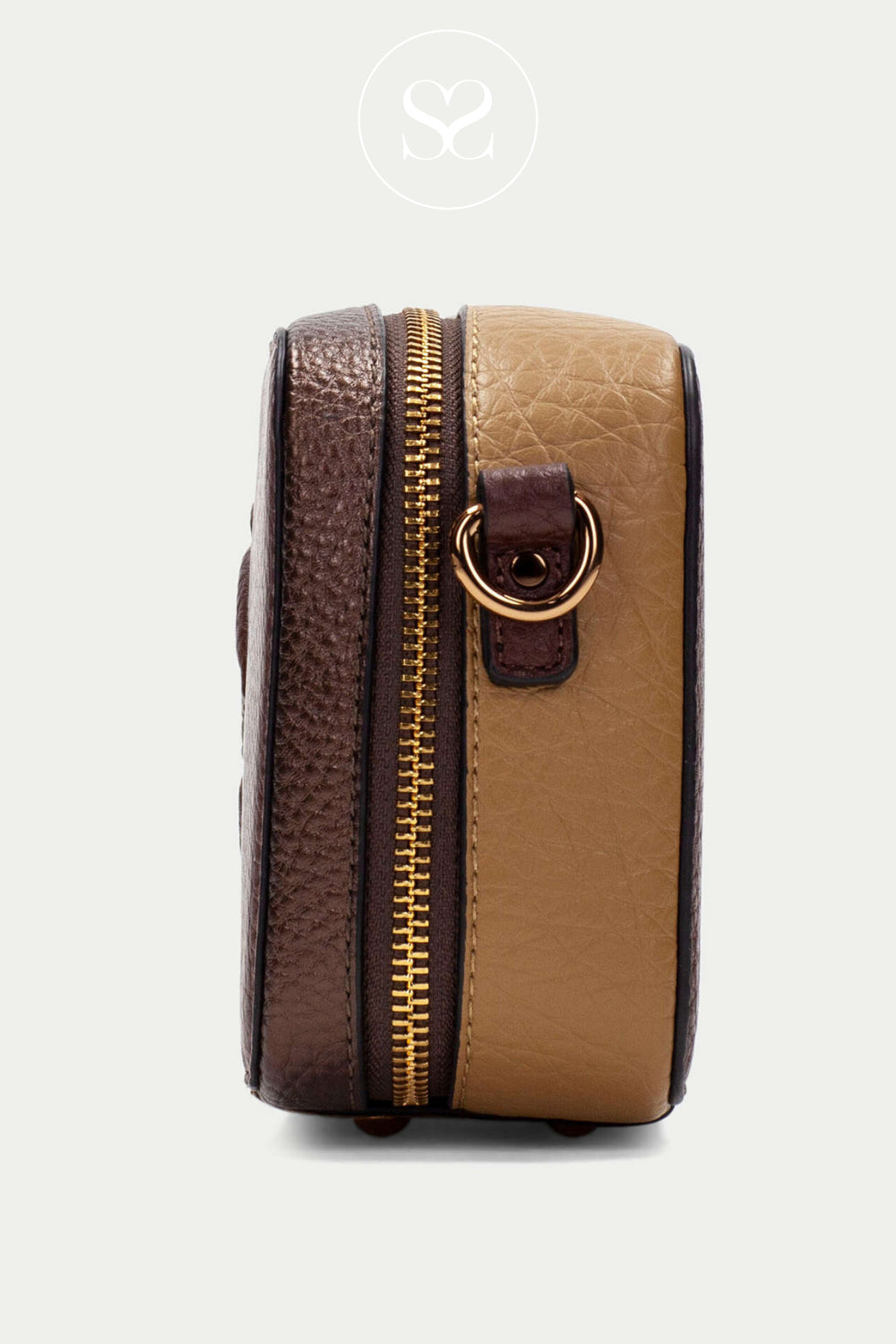 HISPANITAS CHOCOLATE BROWN/CAMEL CAMERA HANDBAG BI254158