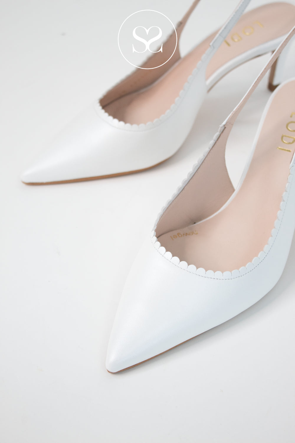 Lodi Pearl White Slingback Heels-Noan
