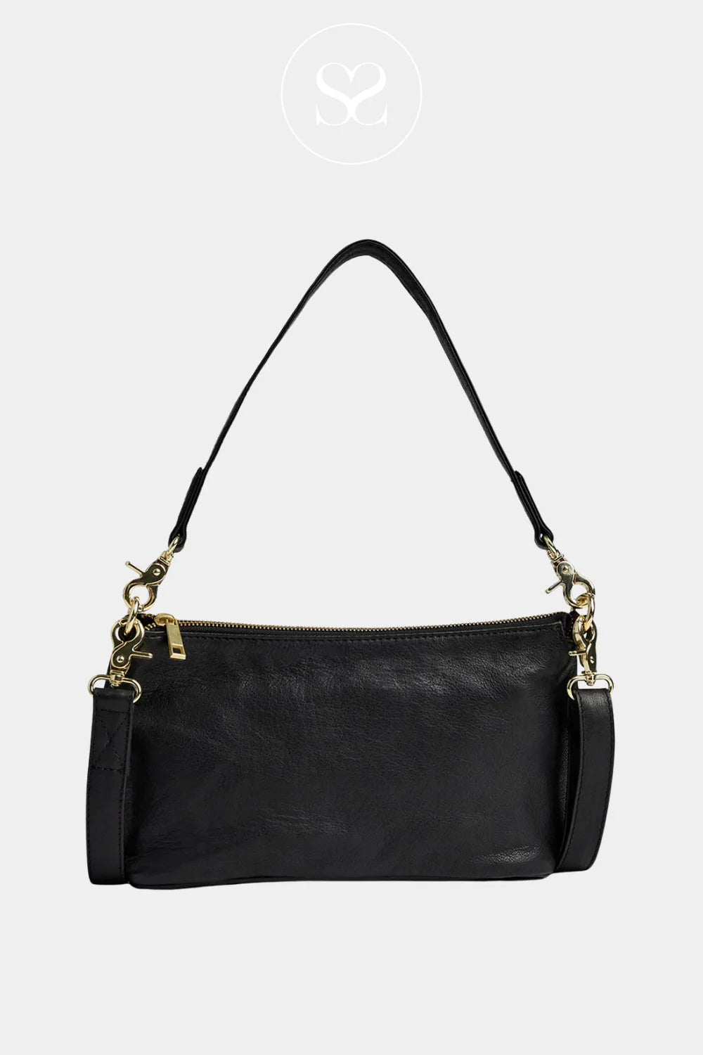 Depeche Black Dual Strap Handbag 16558