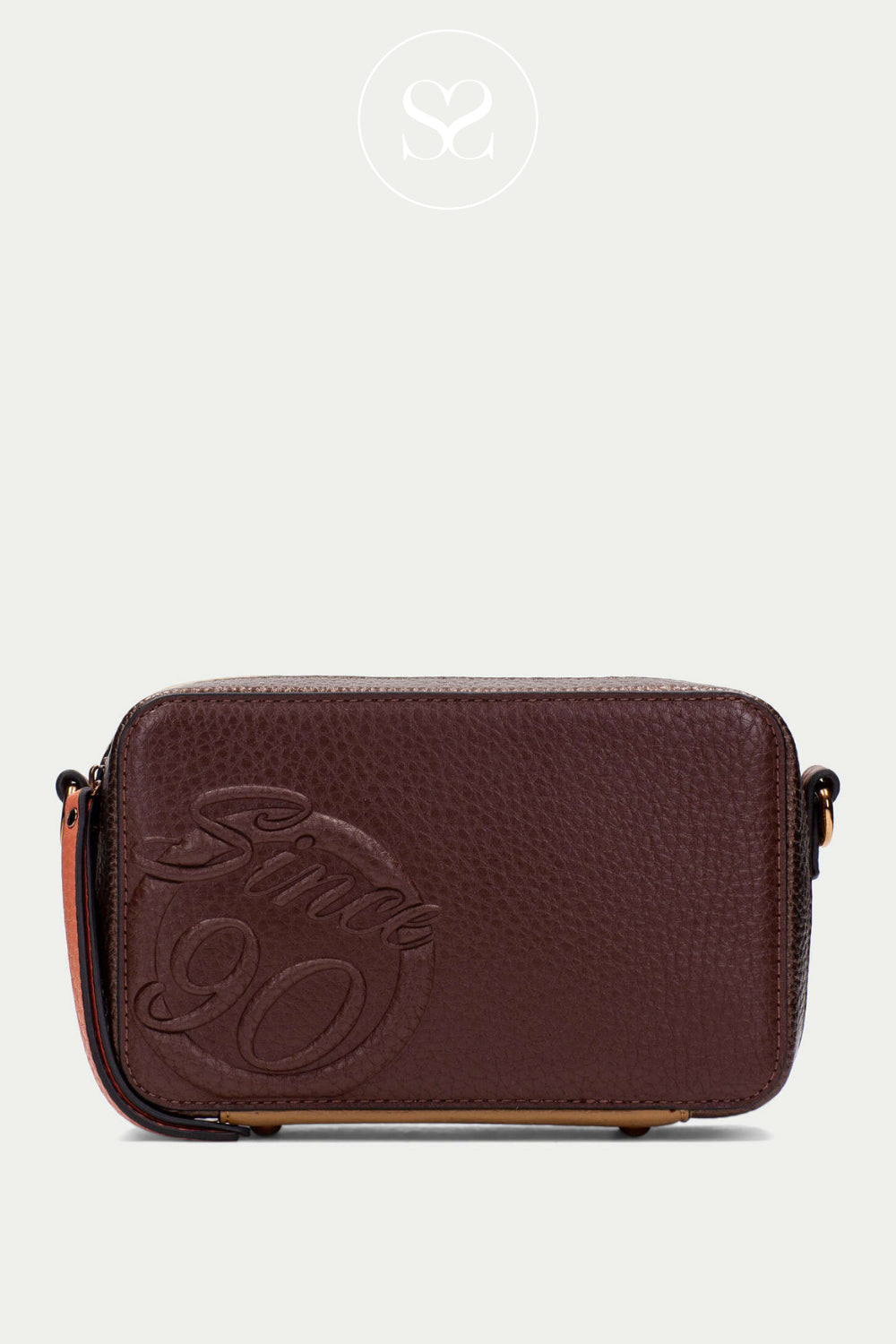 Brown and beige crossbody bag from Hispanitas