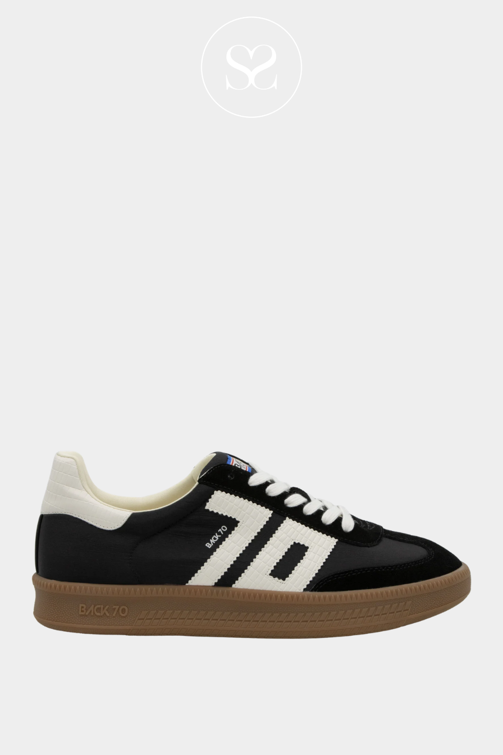 Back70 Black Retro Trainers Double | Back70 Sneakers Ireland