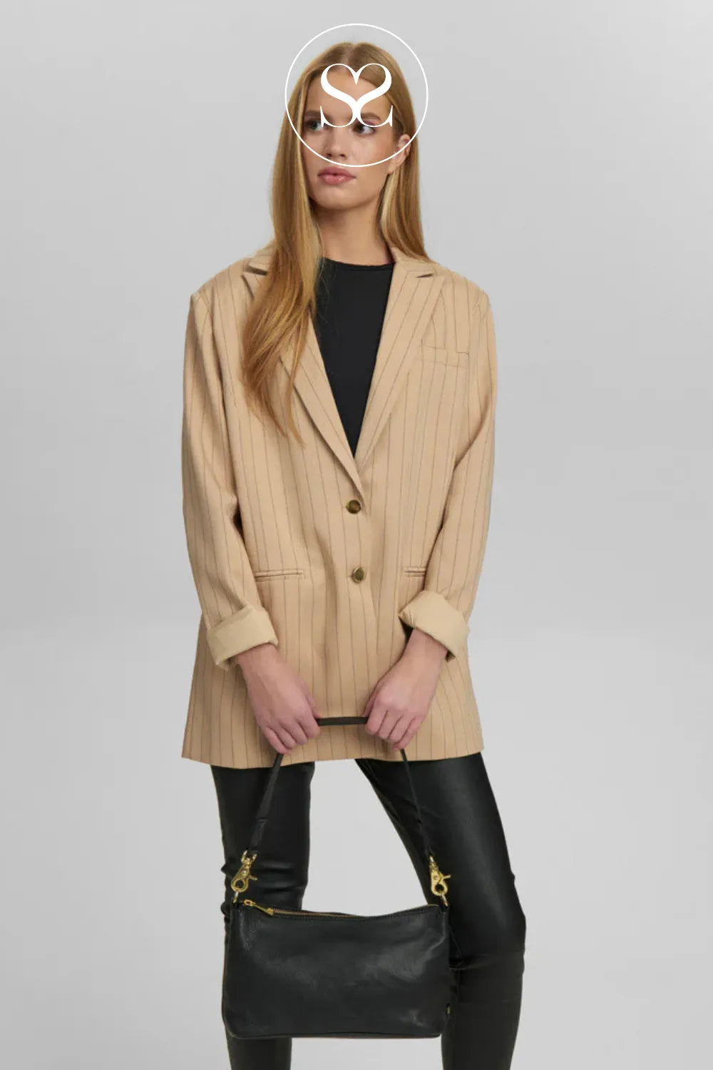 Depeche Black Dual Strap Handbag 16558