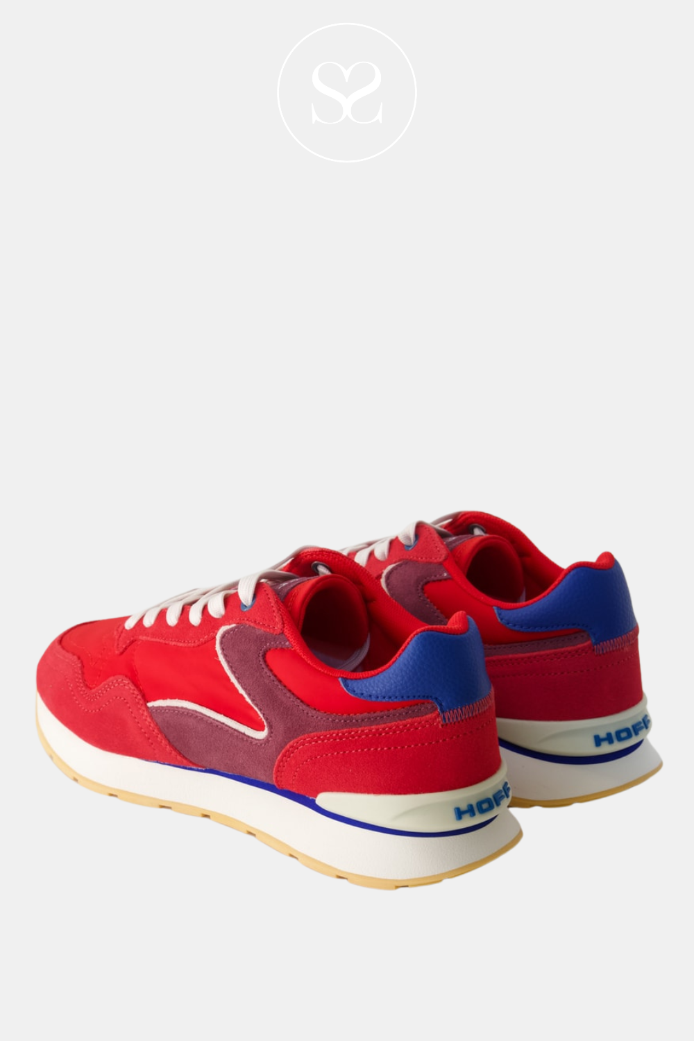Hoff Red Sporty Wedge Trainers - City Dopamine