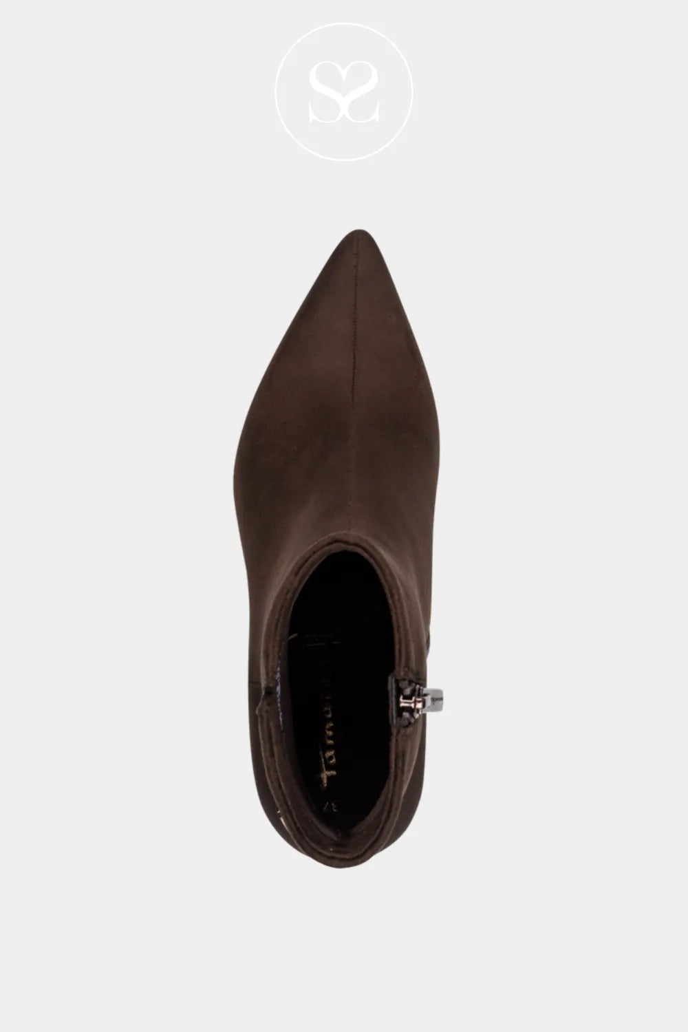 Chocolate brown dress boots. Pointed toe ankle boots.