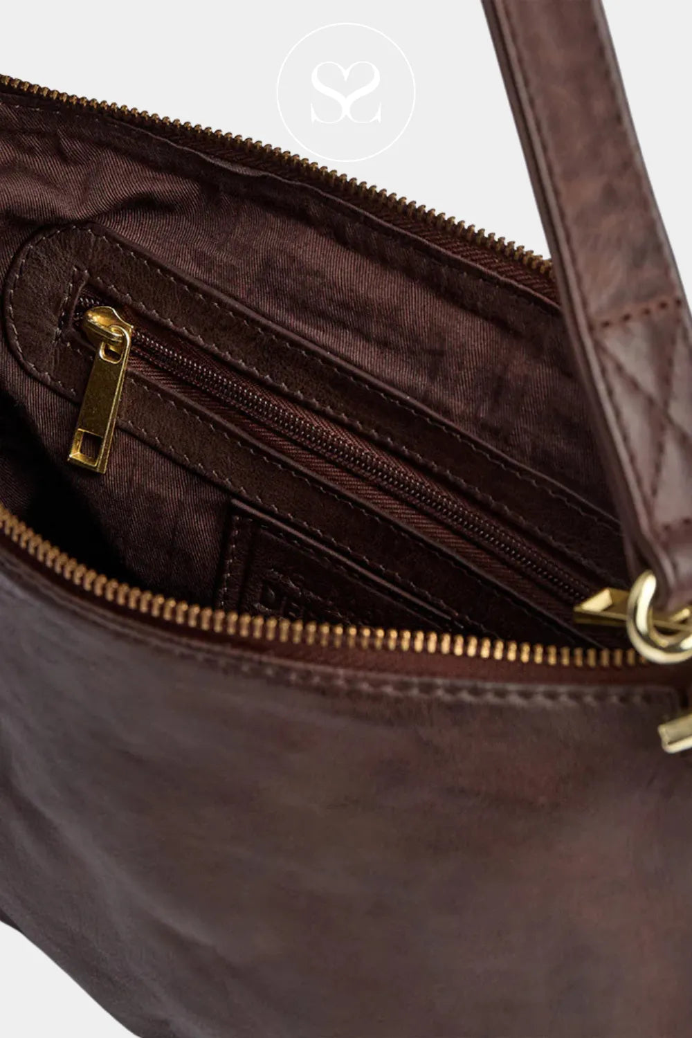 Depeche Dark Brown Dual Strap Handbag 16558