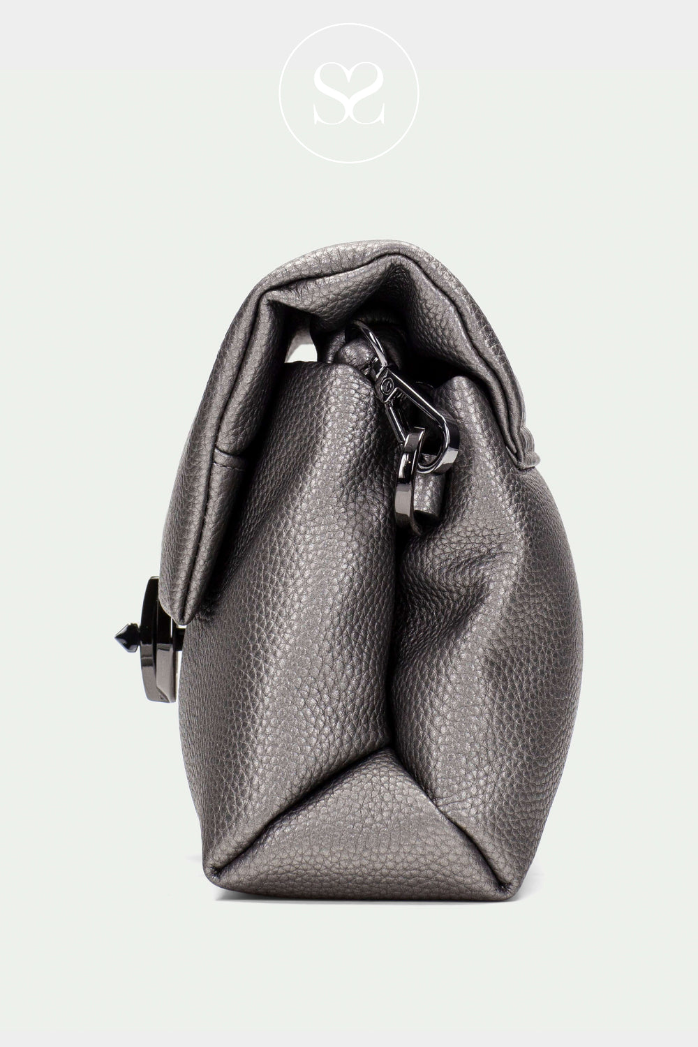 Grey / Silver crossbody handbag for women