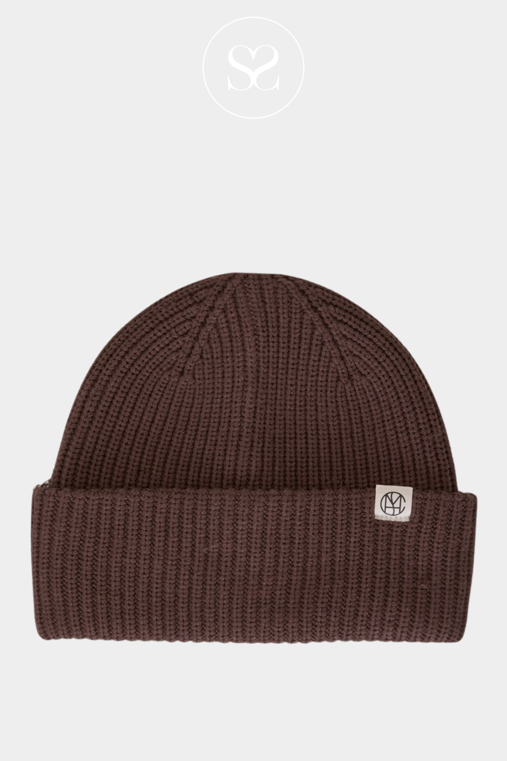 MOSS COPENHAGEN Brown Beanie Hat - Rachelle