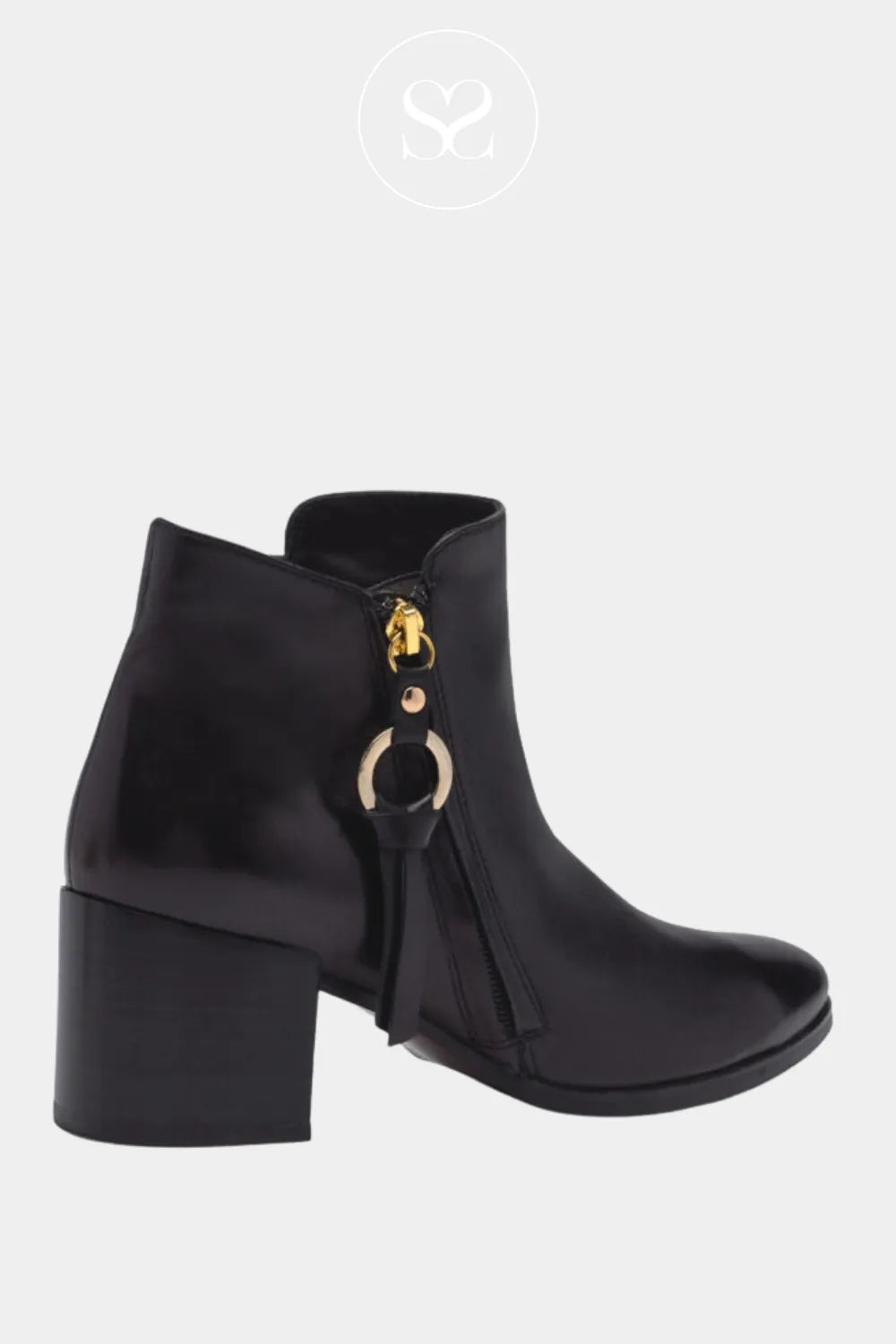 REGARDE LE CIEL BLACK POINTED ANKLE BOOTS - TAYLOR-01