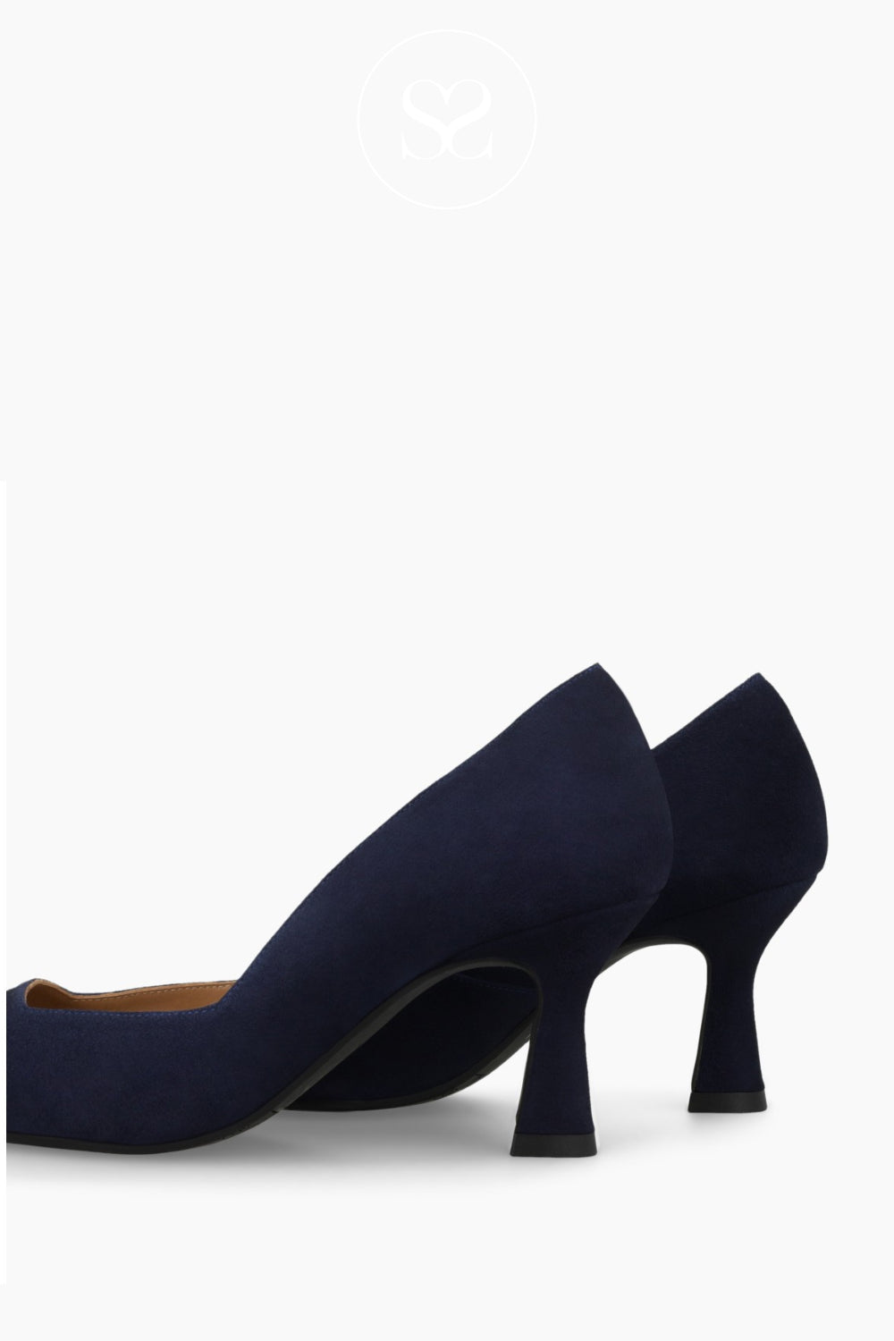 Lodi leather court shoe with 7cm square heel GENIUS