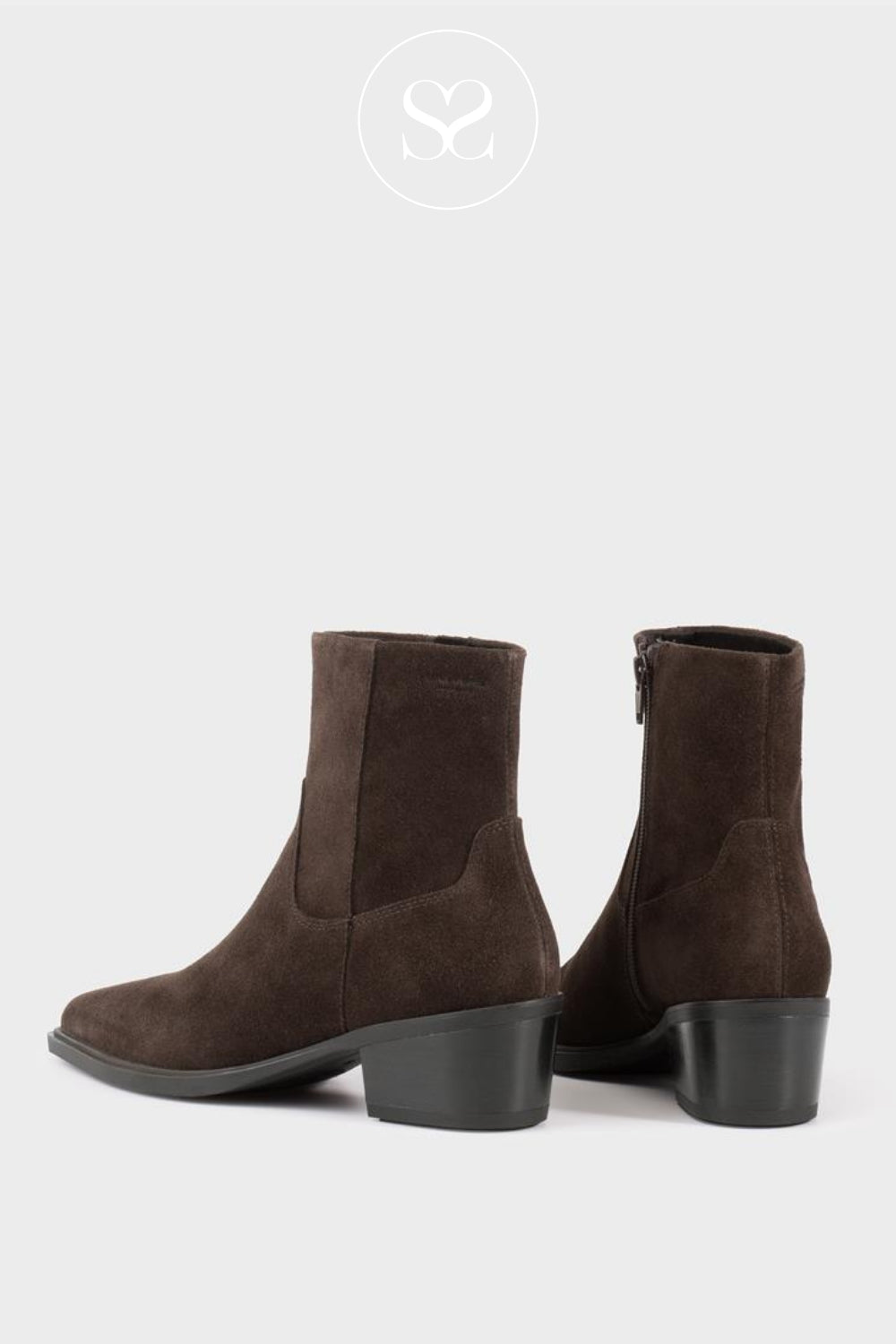 Vagabond Coffee Brown Suede Ankle Boots - Kelsey 5810-140