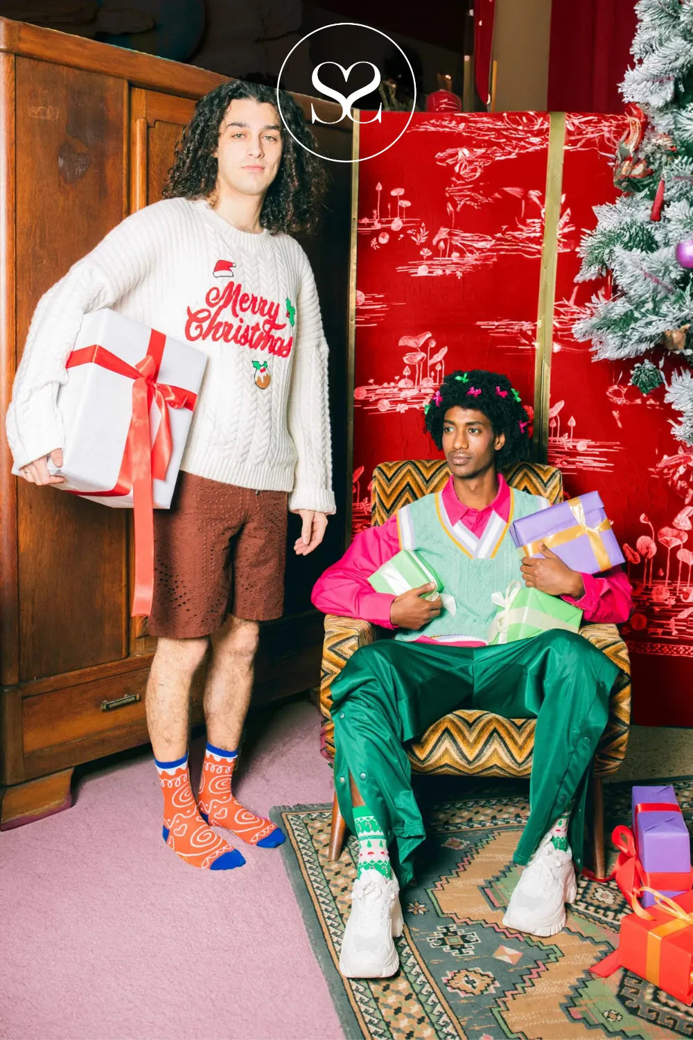 EAT MY SOCKS XMAS SNOWMAN SOCKS