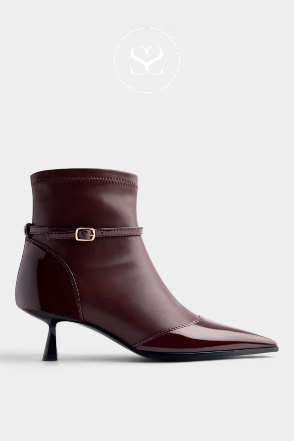 Gioseppo Chocolate Brown Pointed Toe Dress Boots — 76135 for Women _ireland