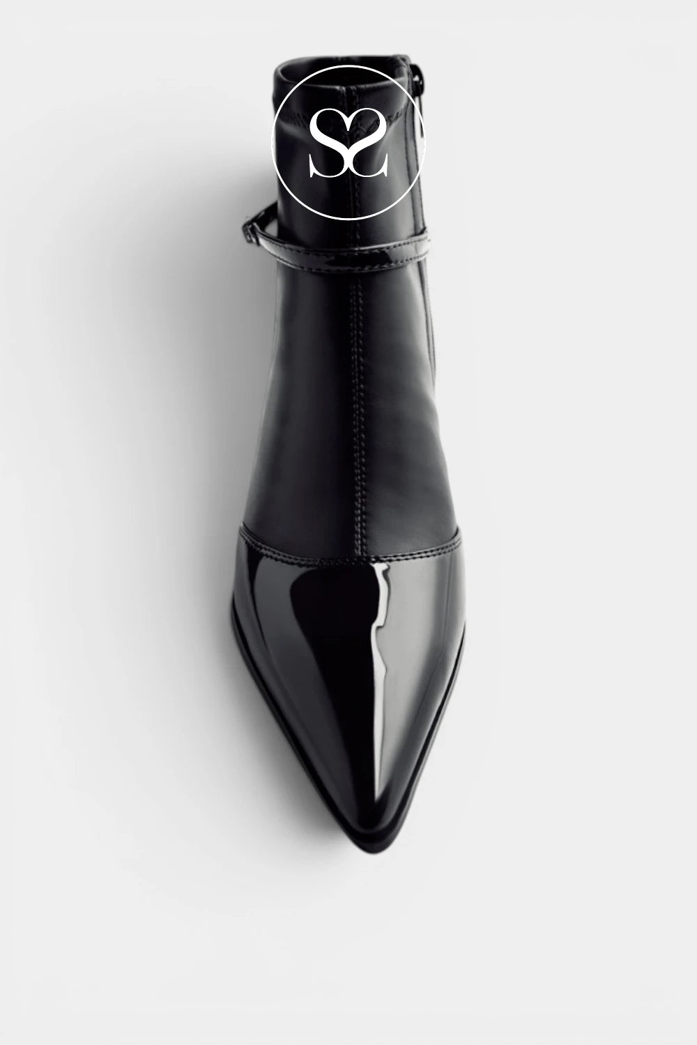 Gioseppo Black Pointed Toe Dress Boots — 76135