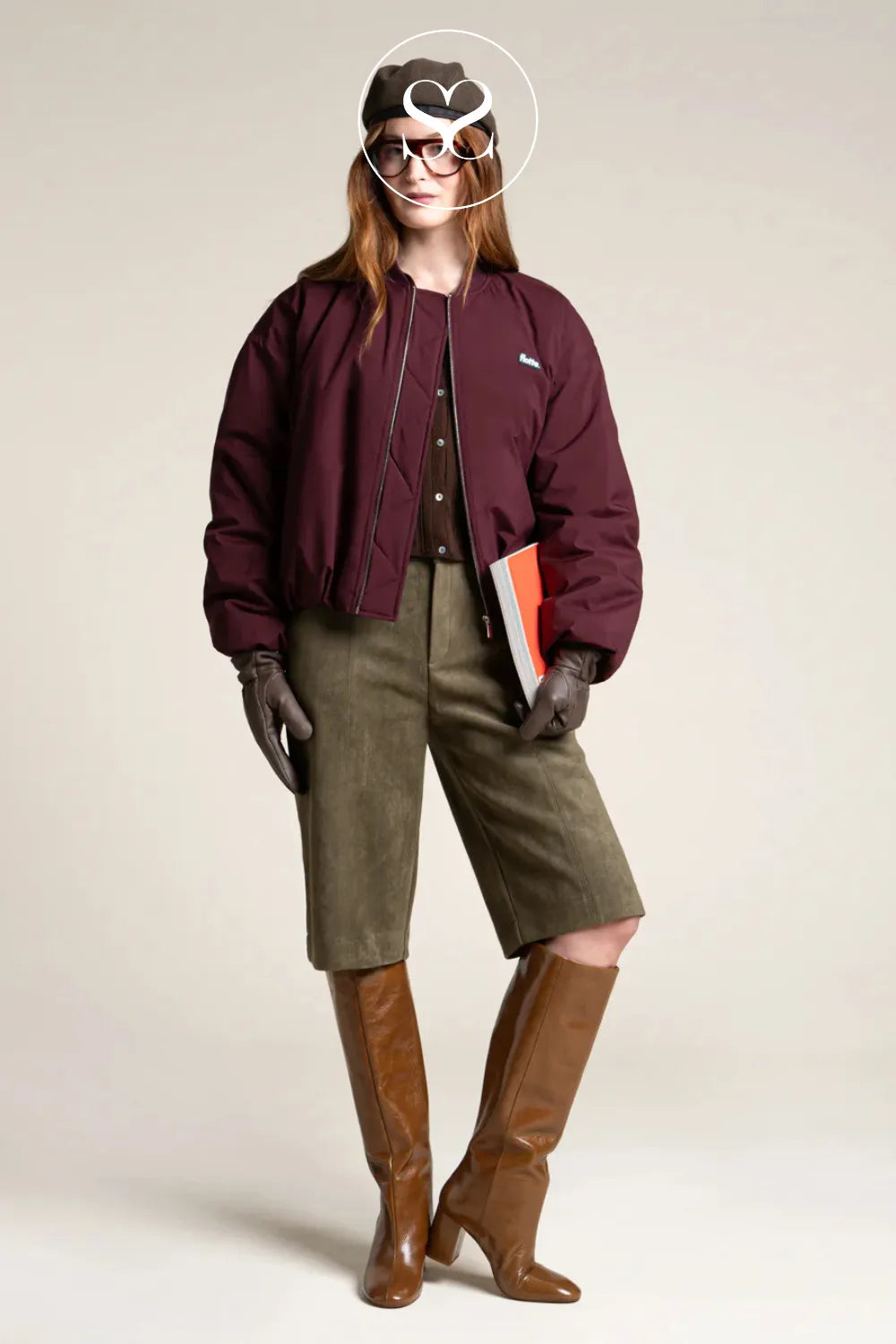 FLOTTE BURGUNDY WATERPROOF BOMBER JACKET ALESIA