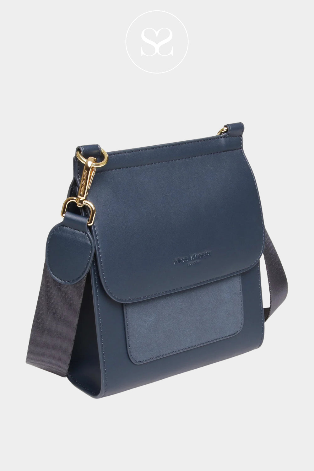 ALICE WHEELER NAVY LIGHTWEIGHT CROSSBODY HANDBAG- IRELAND