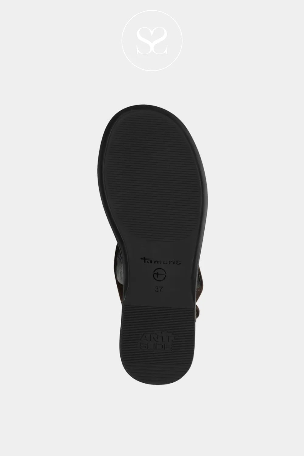 Tamaris Brown Flat Sandals 1-28142-46 sandals for women with lightweight flat sole