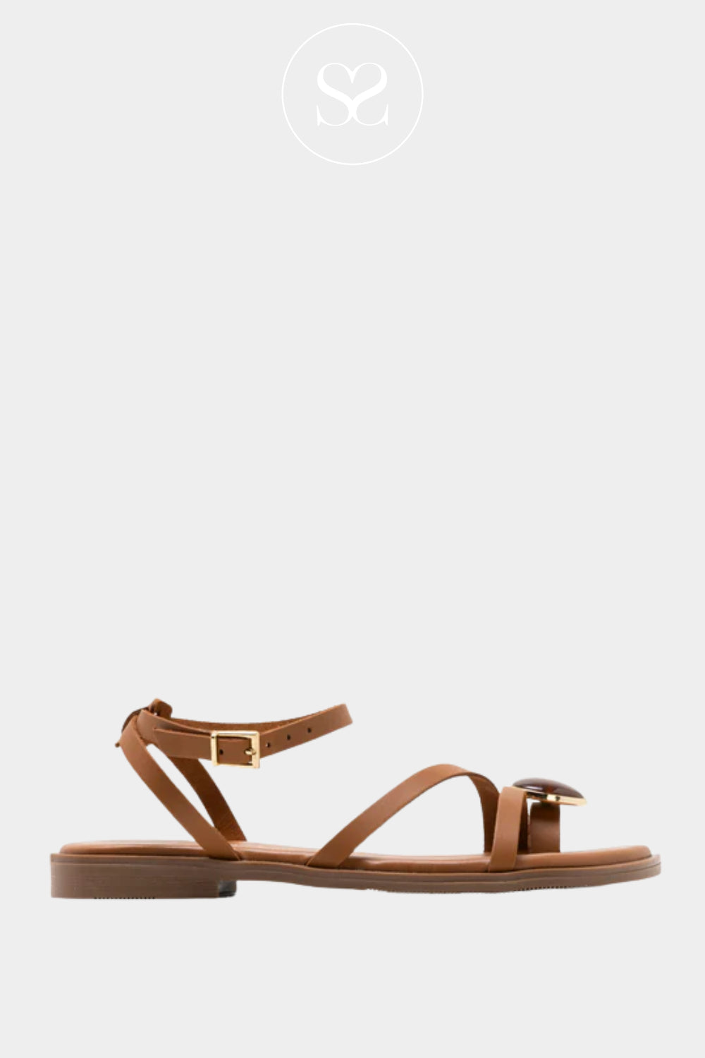 Oh My Sandals Tan Flat Sandals 5855 Ireland